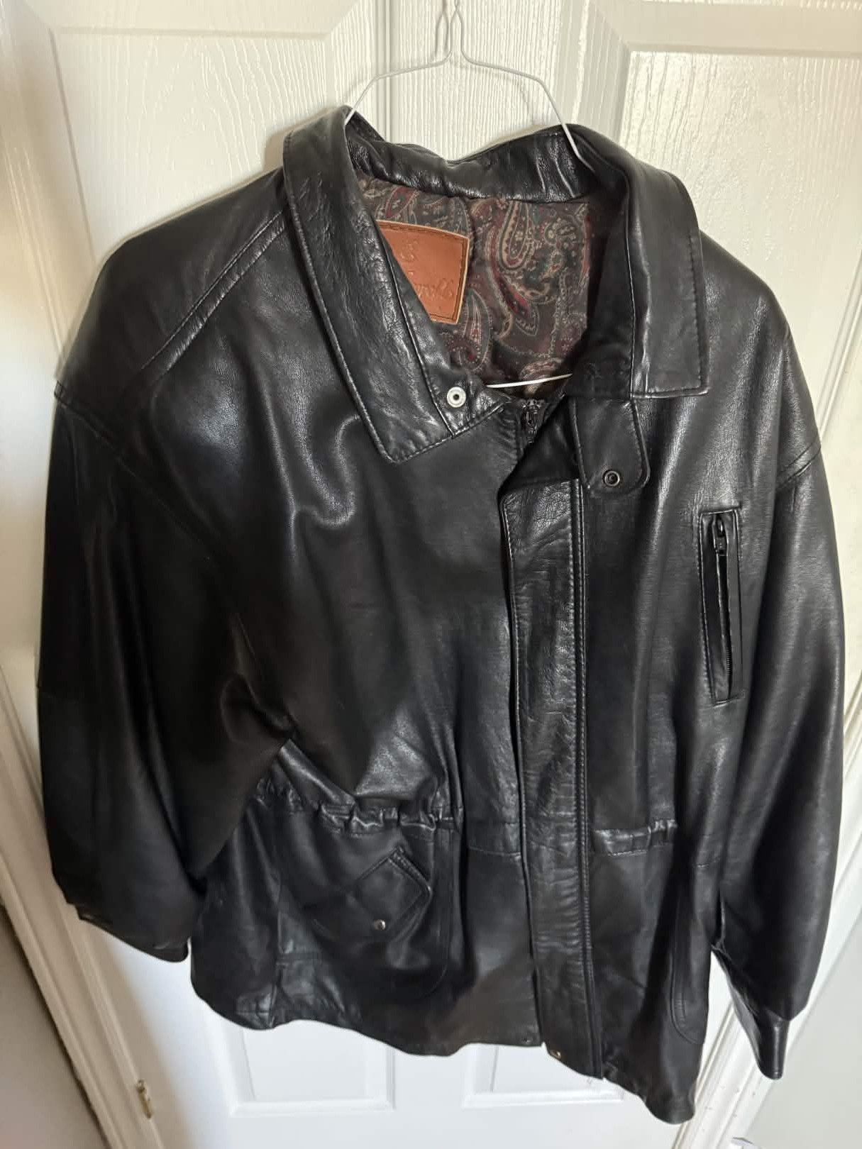 Other Oscar Leopold 100% Leather Trench Coat Jacket Size US L / EU 52-54 / 3 - 1 Thumbnail