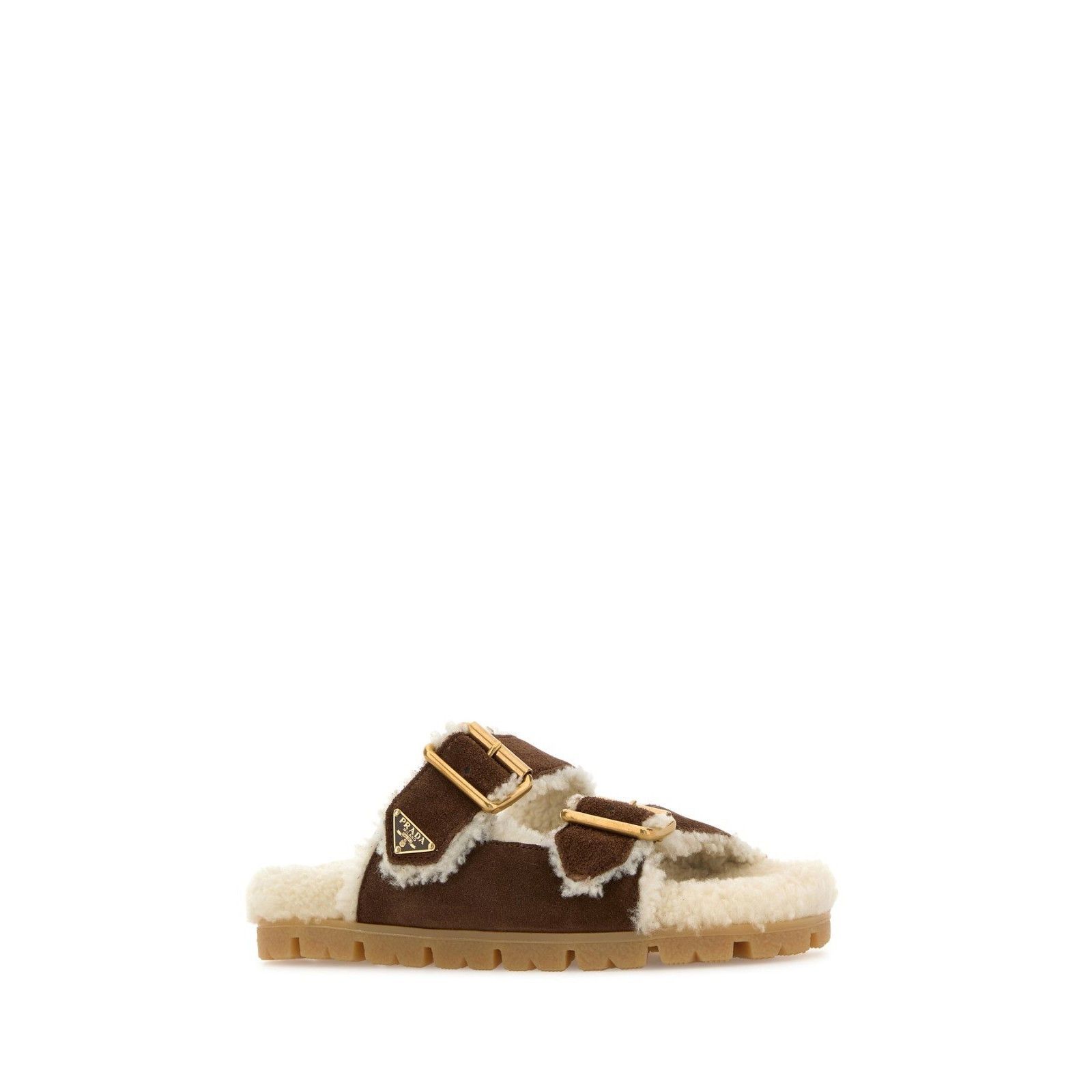 Prada PRADA Triangle Brown Suede Slippers New And Authentic (Women Size US 11 / IT 41 - 2 Thumbnail