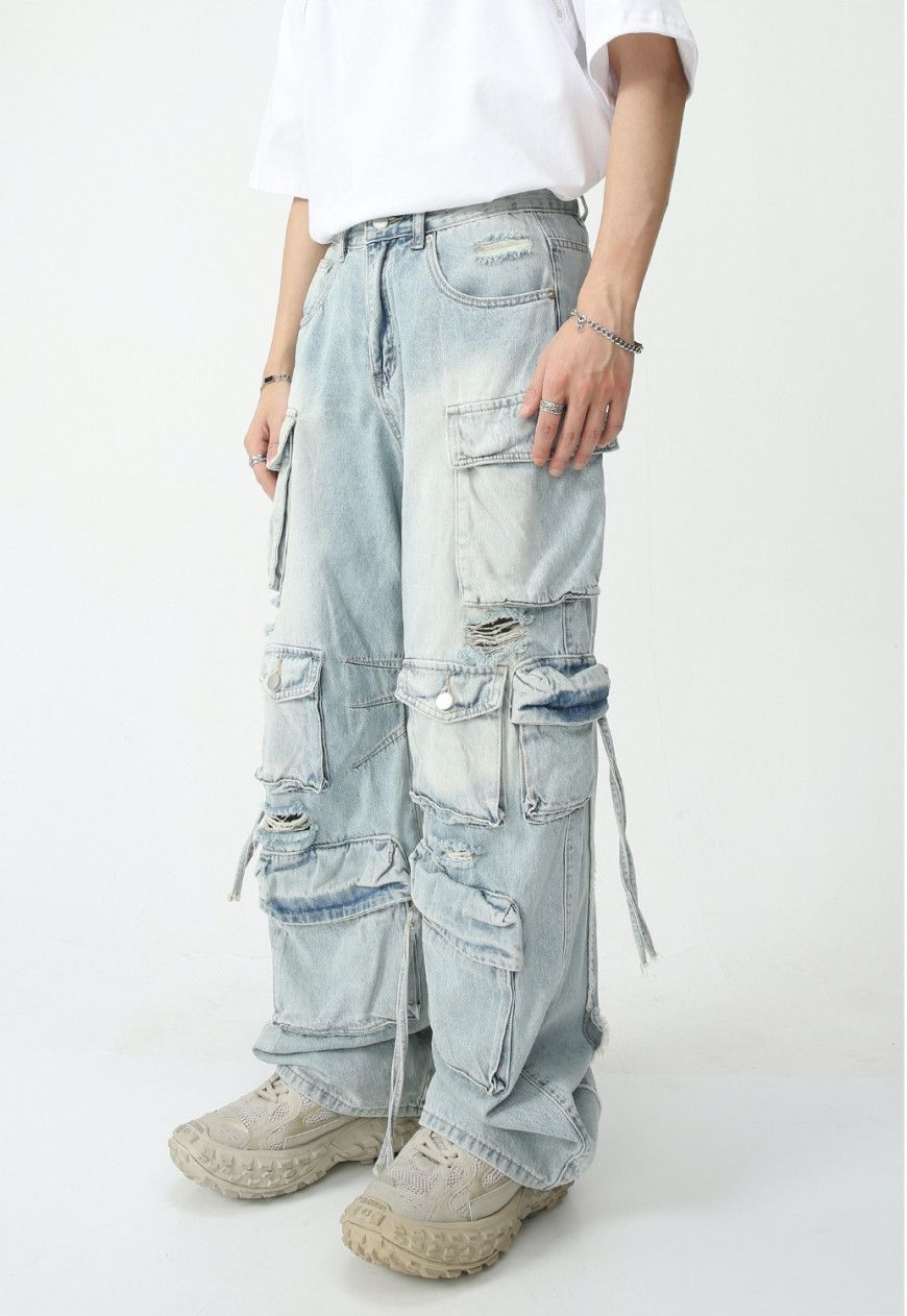 Other Men’s Pocket Destroyed Cargo Jeans Size US 30 / EU 46 - 6 Thumbnail
