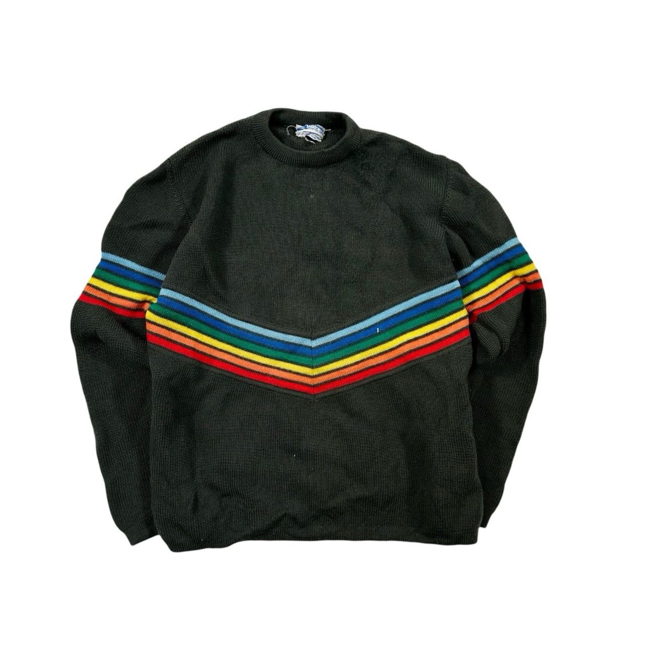 Vintage Vintage 80s Green 100% Wool Made in Hong Kong Knit Sweater Size US M / EU 48-50 / 2 - 1 Thumbnail