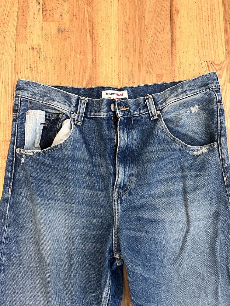 Tommy Hilfiger Aiden Archive Baggy Faded Jeans Size US 34 / EU 50 - 2 Thumbnail