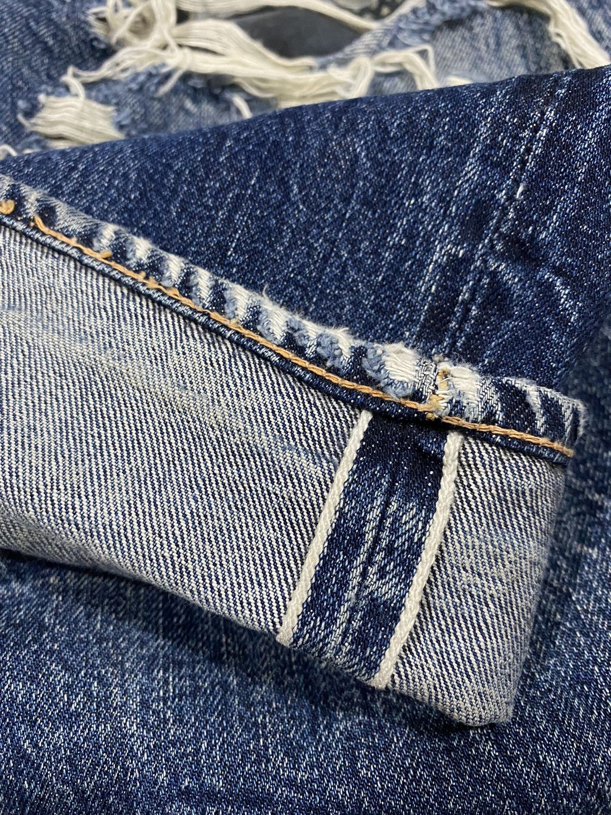 Kapital OG Rare Kapital Hand Made heavy Distressed Trompe l'oeil Size US 32 / EU 48 - 11 Thumbnail