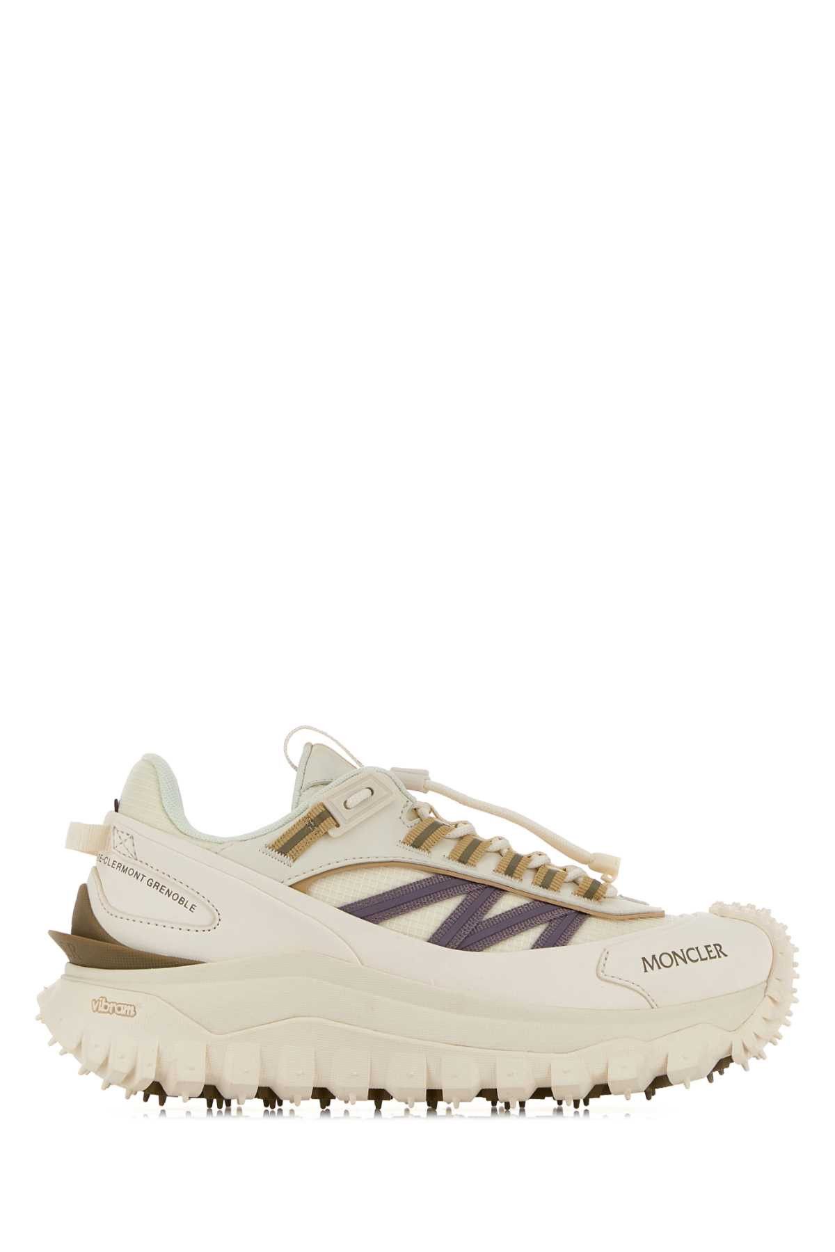 White Fabric Trailgrip Sneakers