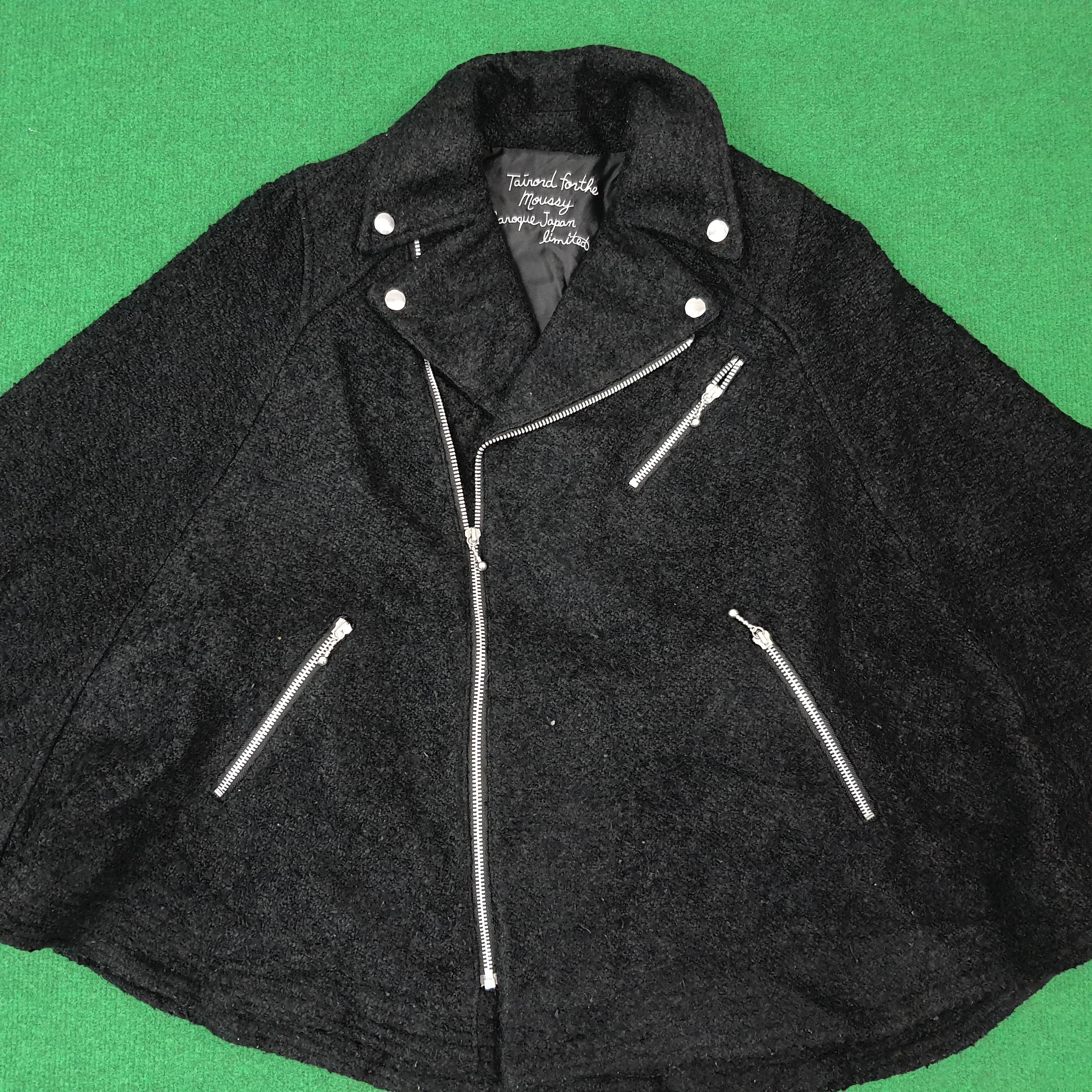 MOUSSY Vintage Moussy Wool Poncho C269N17 Size US M / EU 48-50 / 2 - 2 Thumbnail