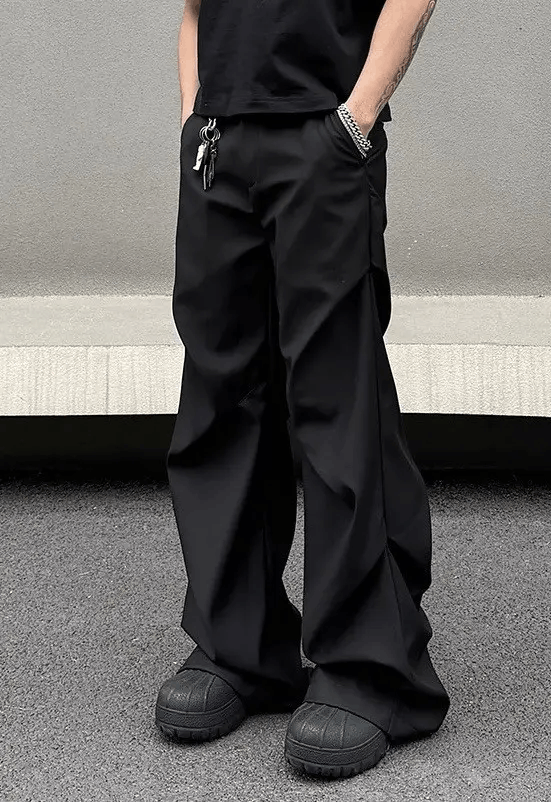 Japanese Brand × Vintage Outdoor retro cleanfit ruched pleated flared pants Size US 32 / EU 48 - 4 Thumbnail