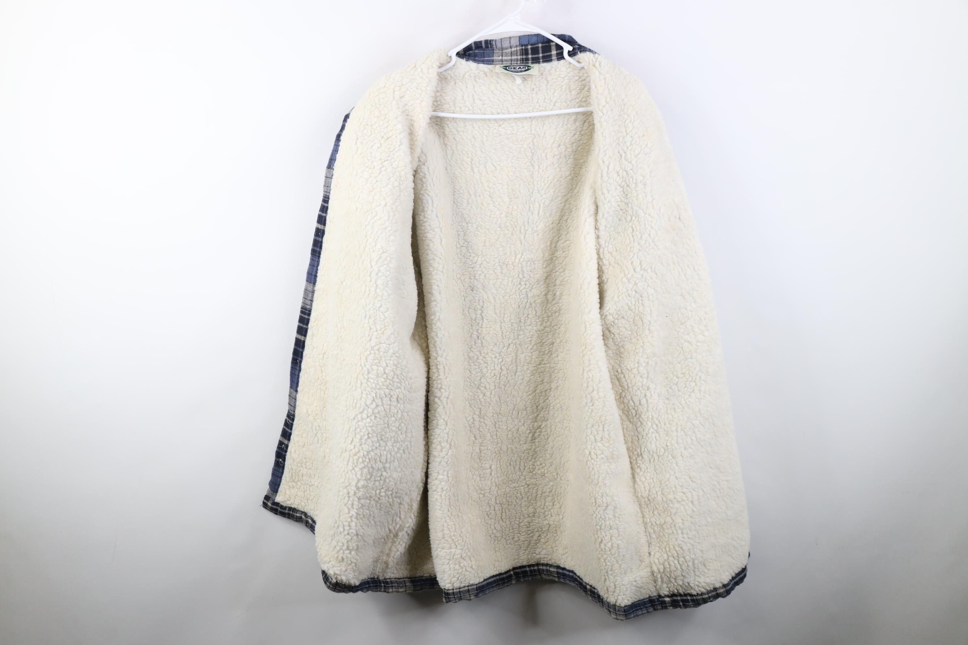 Vintage Vintage 90s Streetwear Fleece Lined Flannel Shirt Jacket Jac Size US XXL / EU 58 / 5 - 10 Thumbnail