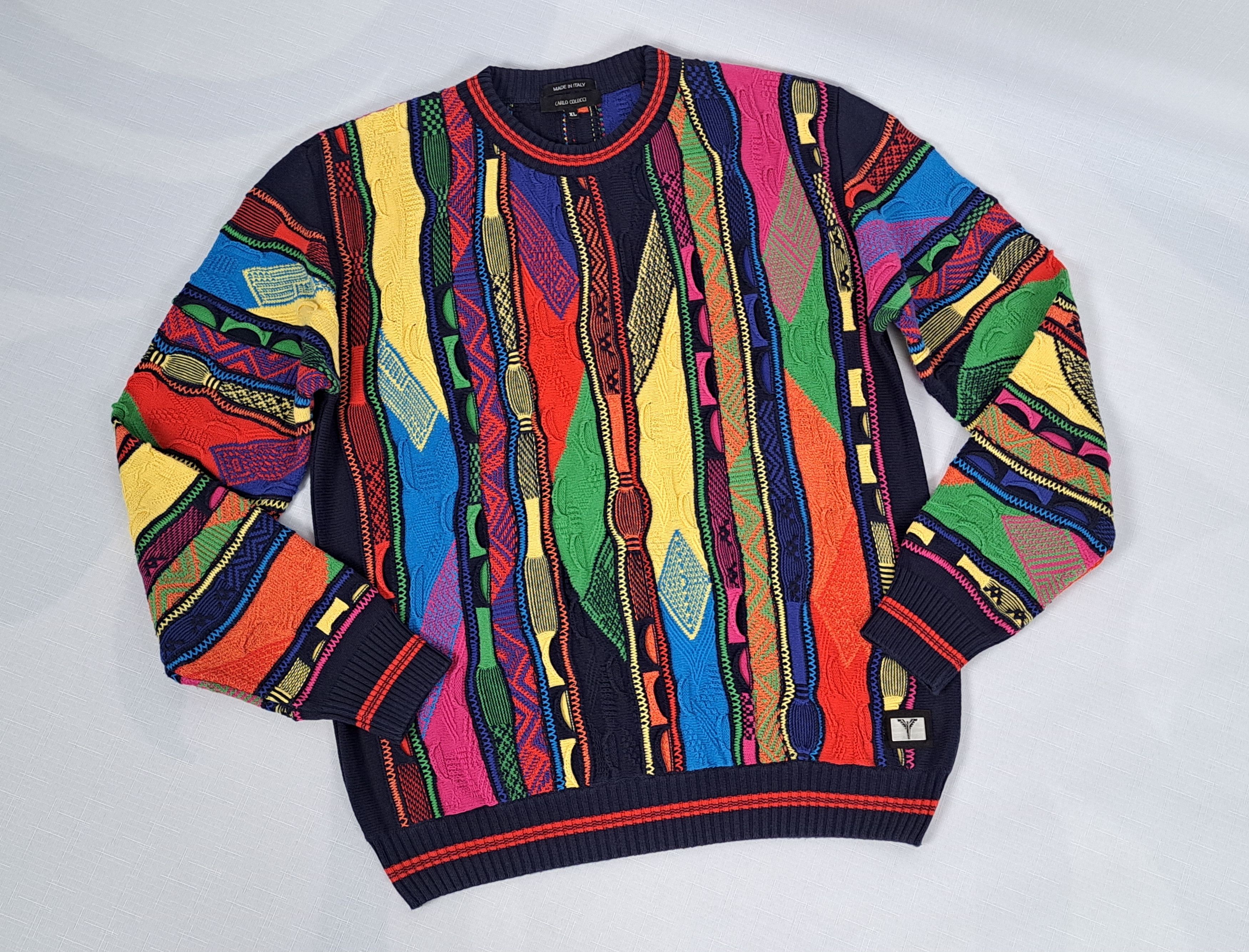 Carlo Colucci Carlo Colucci multicolor sweater Coogi style. Size XL Size US XL / EU 56 / 4 - 4 Thumbnail