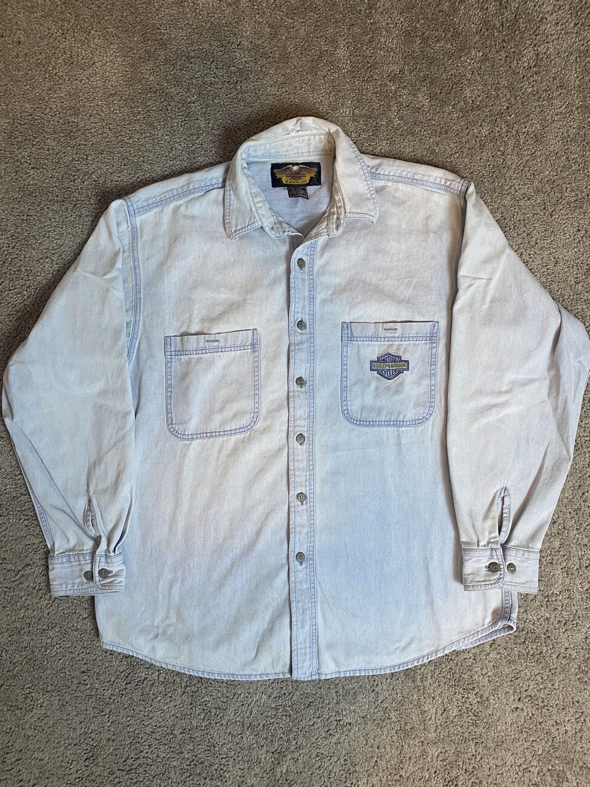 Harley Davidson × Vintage Vintage Harley Davidson Shirt Size US XL / EU 56 / 4 - 1 Thumbnail