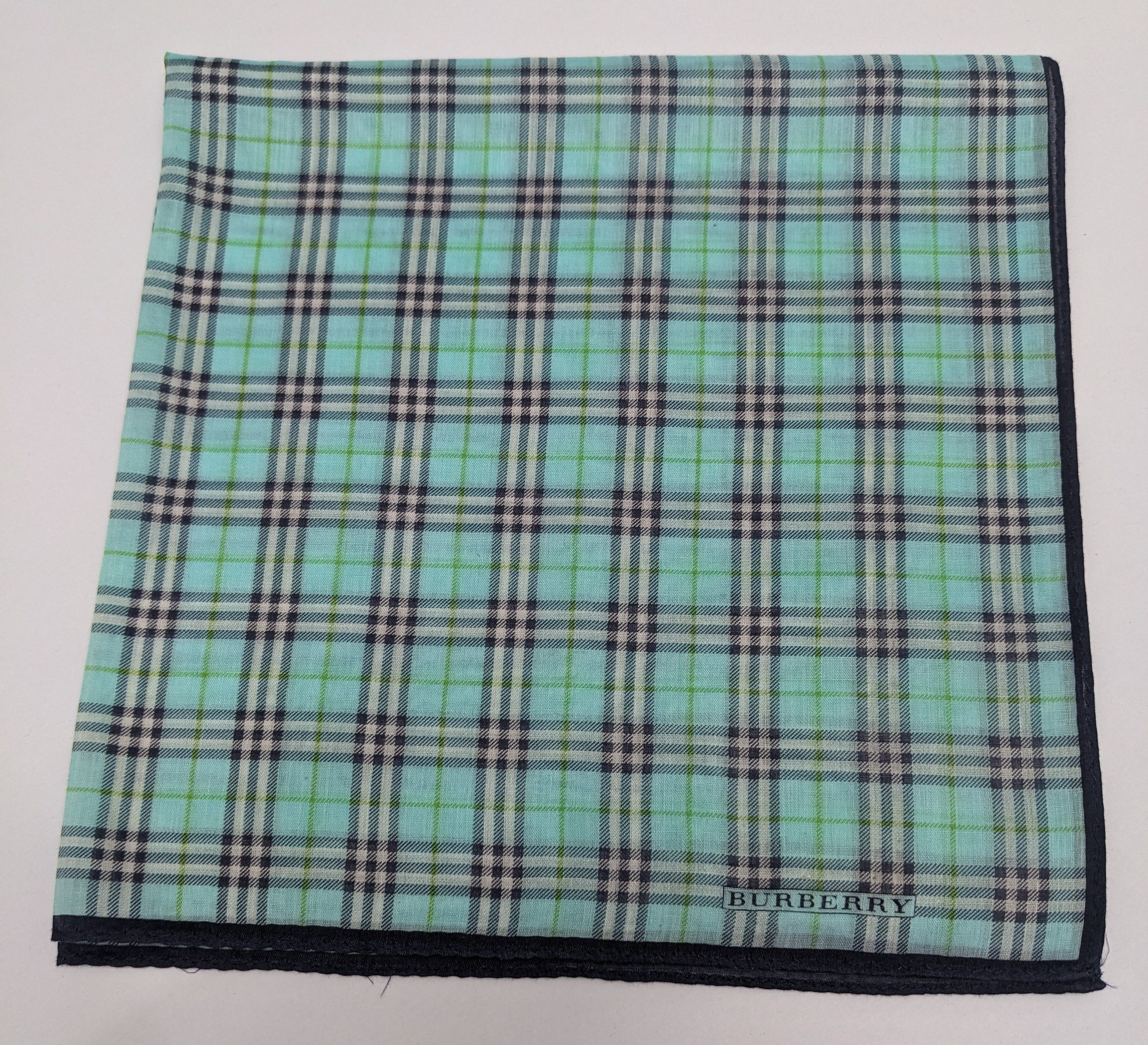 Burberry VINTAGE BURBERRU PLAID AQUA BLUE NOVA CHECK Size ONE SIZE - 1 Thumbnail