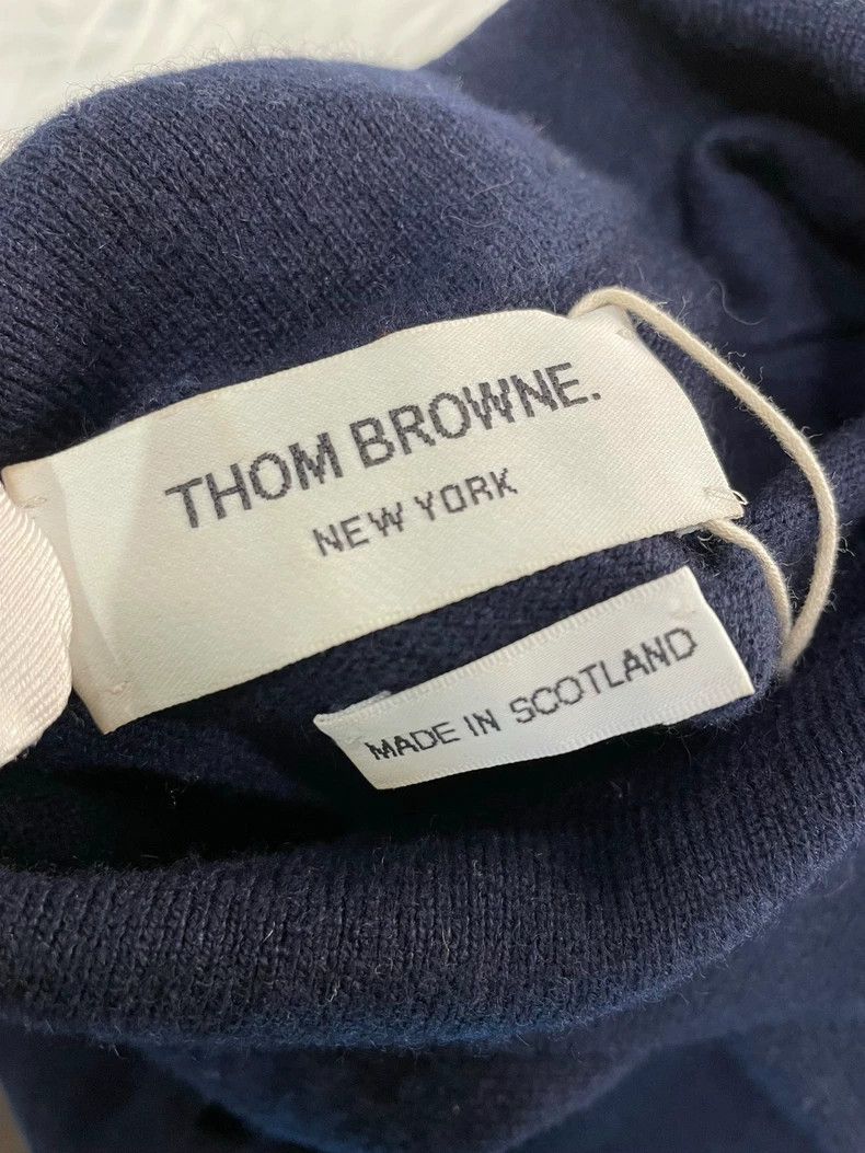 Thom Browne Thom Browne Blue and green cashmere Polo collar T-shirt Size S / US 4 / IT 40 - 3 Thumbnail