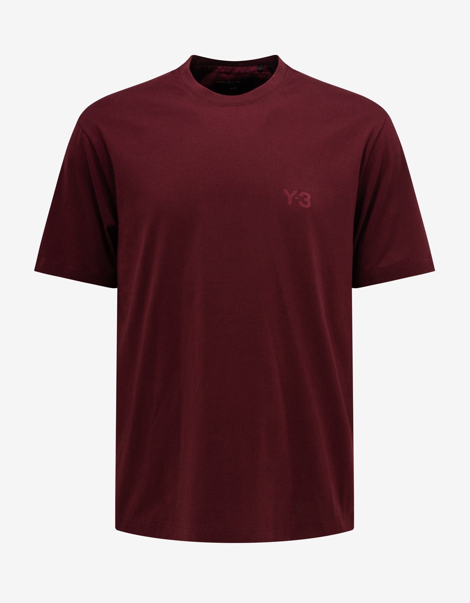 image of Y 3 Dark Red Logo T-Shirt in Raw, Men's (Size XS)