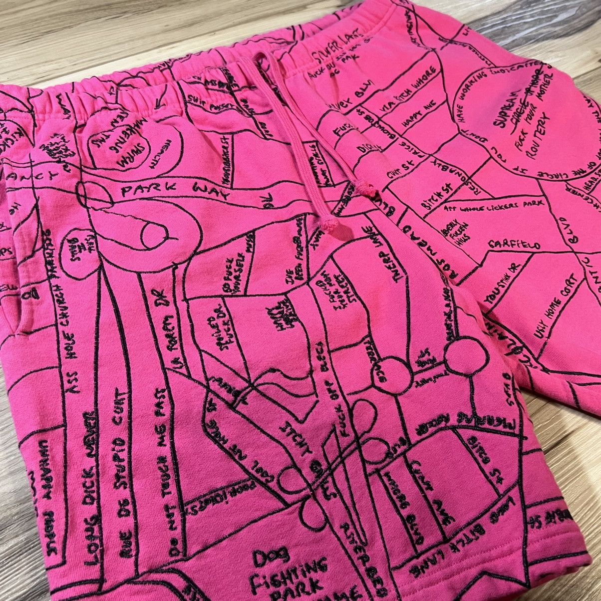 Supreme Supreme Gonz Embroidered Streets Pink Sweat Shorts Size US 34 / EU 50 - 2 Thumbnail