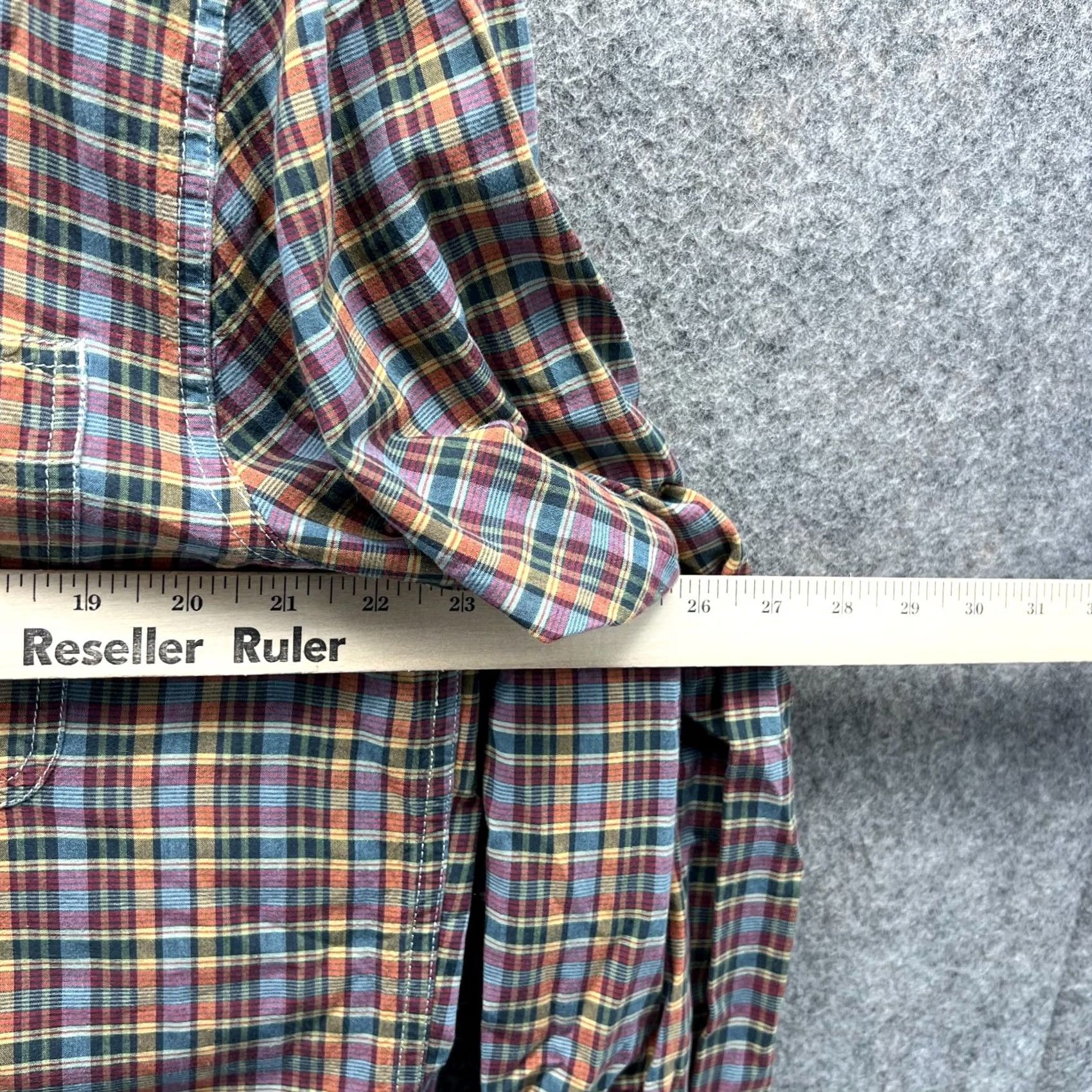 Ralph Lauren VINTAGE Denim & Supply Ralph Lauren Shirt Mens XL Beige Madras Plaid Button Down Knit Flannel Long Sleeve Collared Regular Fit Size US XL / EU 56 / 4 - 3 Thumbnail
