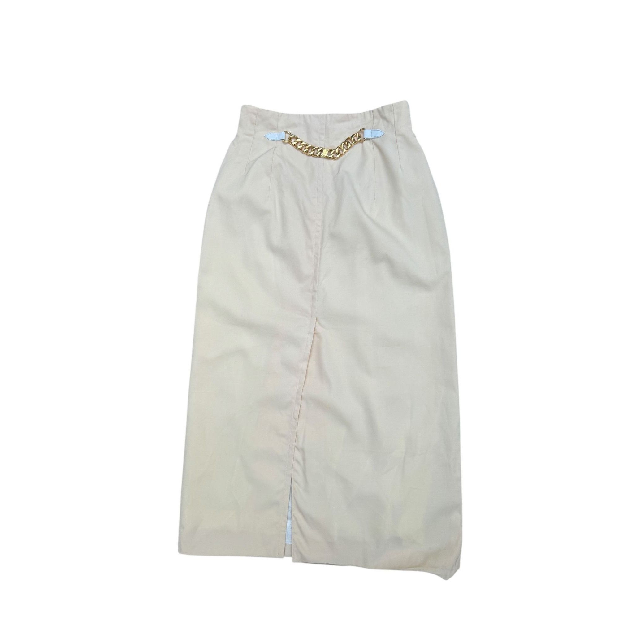 Celine Vintage Iconic Ecru Wool Long Skirt Size 25" / US 0 / IT 36 - 1 Thumbnail