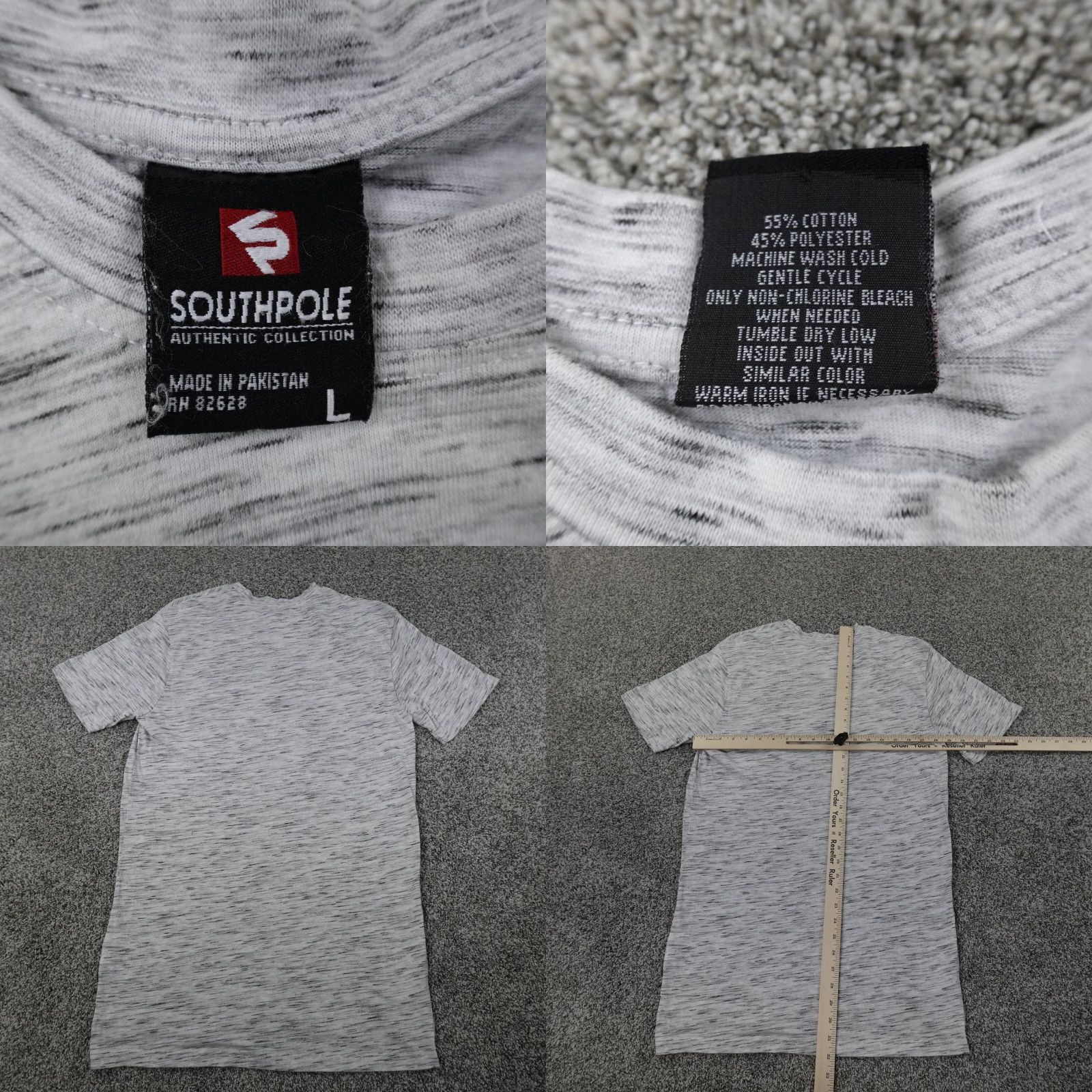 Southpole Southpole Shirt Mens L Gray Spell Out Logo Skater Grunge Y2K Hip Hop Shirt Mens L Gray Heather Logo Stamped Graphic Print Vintage No Size US L / EU 52-54 / 3 - 9 Thumbnail