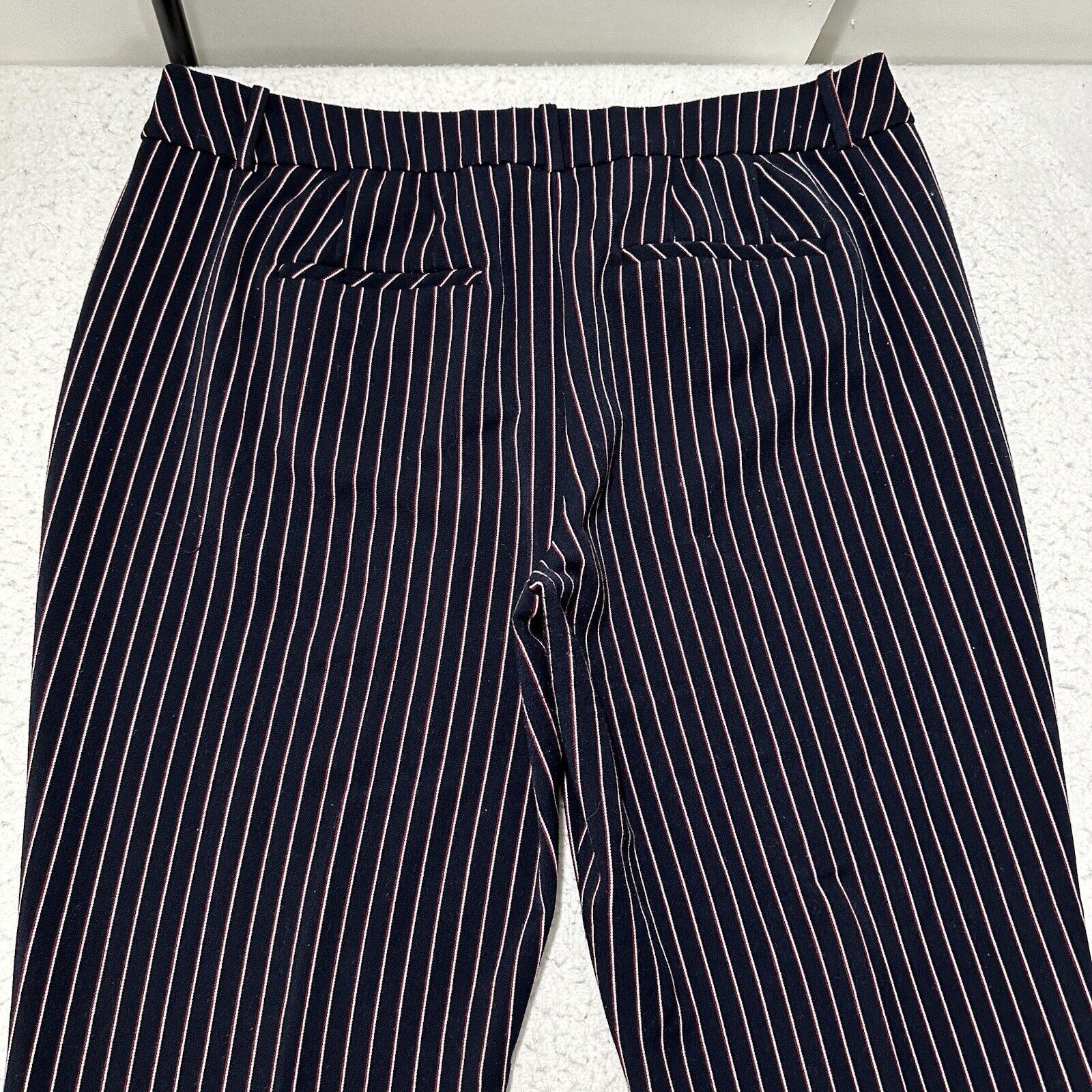 Other Lane Bryant 18 Flat Front Soft Knit Pants Navy Blue Striped Size 40" / US 18 - 7 Thumbnail