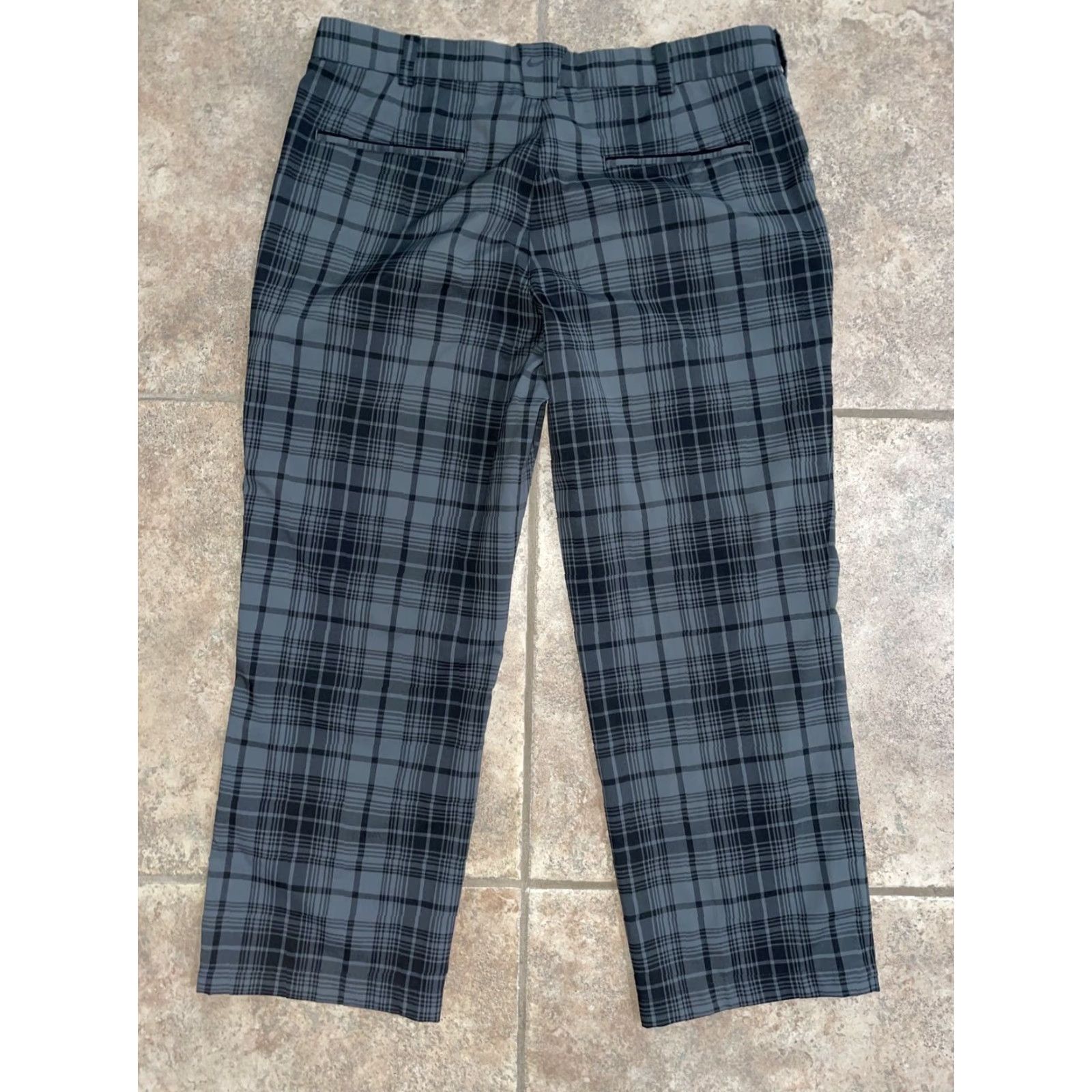 Nike Nike Golf Pants Gray Plaid Dry Fit Men's 34x26 Regular Size US 34 / EU 50 - 4 Thumbnail