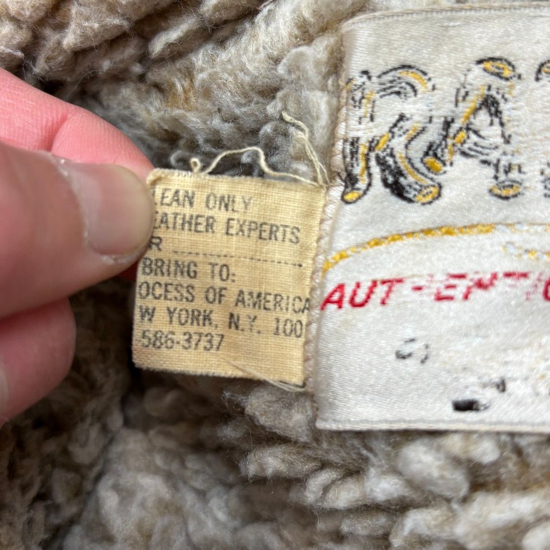 Schott × Vintage VTG Schott Bros NYC Rancher Western Shearling Suede Coat 40 Size US M / EU 48-50 / 2 - 9 Thumbnail