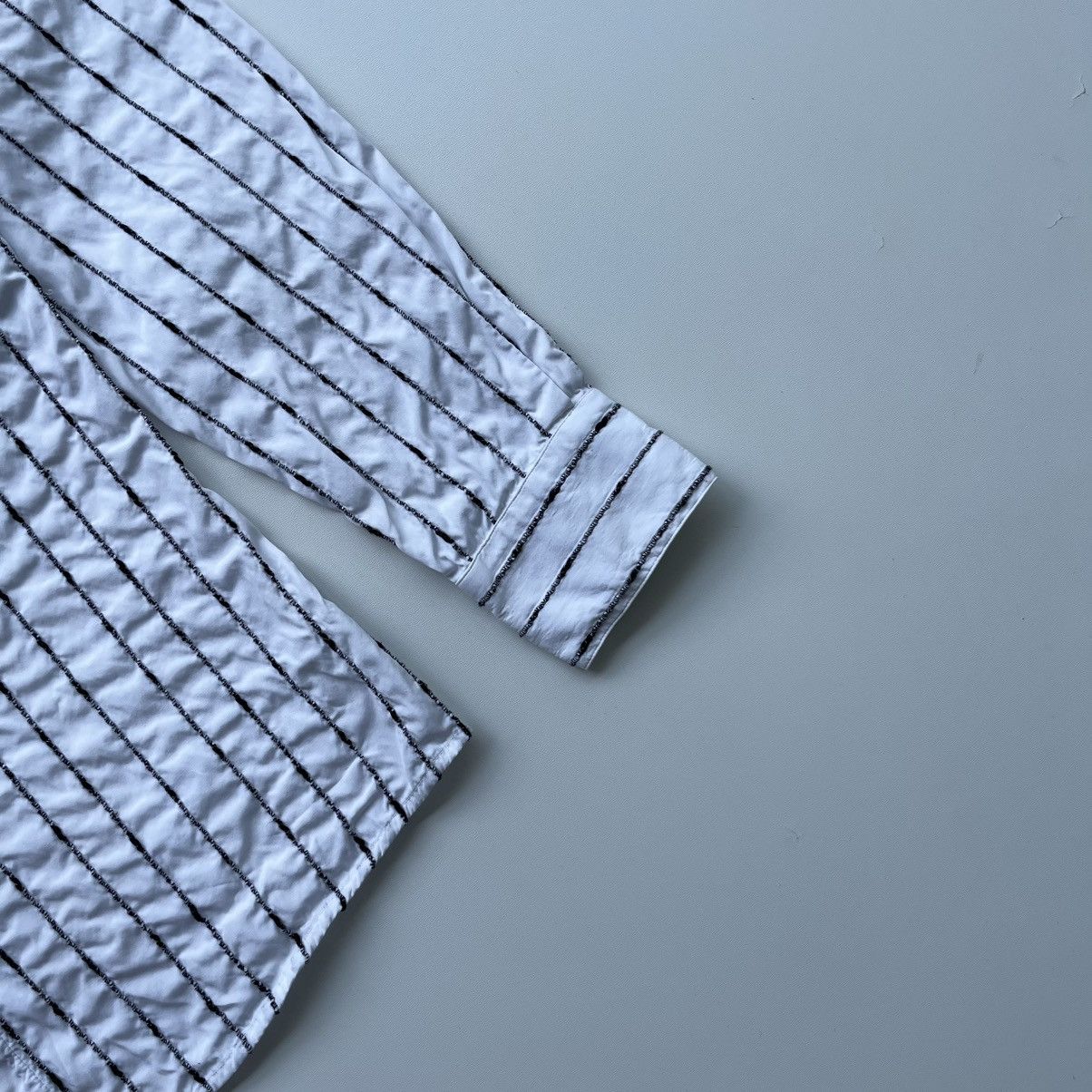 Versace Gianni Versace 3D Striped Cotton Button Ups Classic Shirt Size US L / EU 52-54 / 3 - 4 Thumbnail