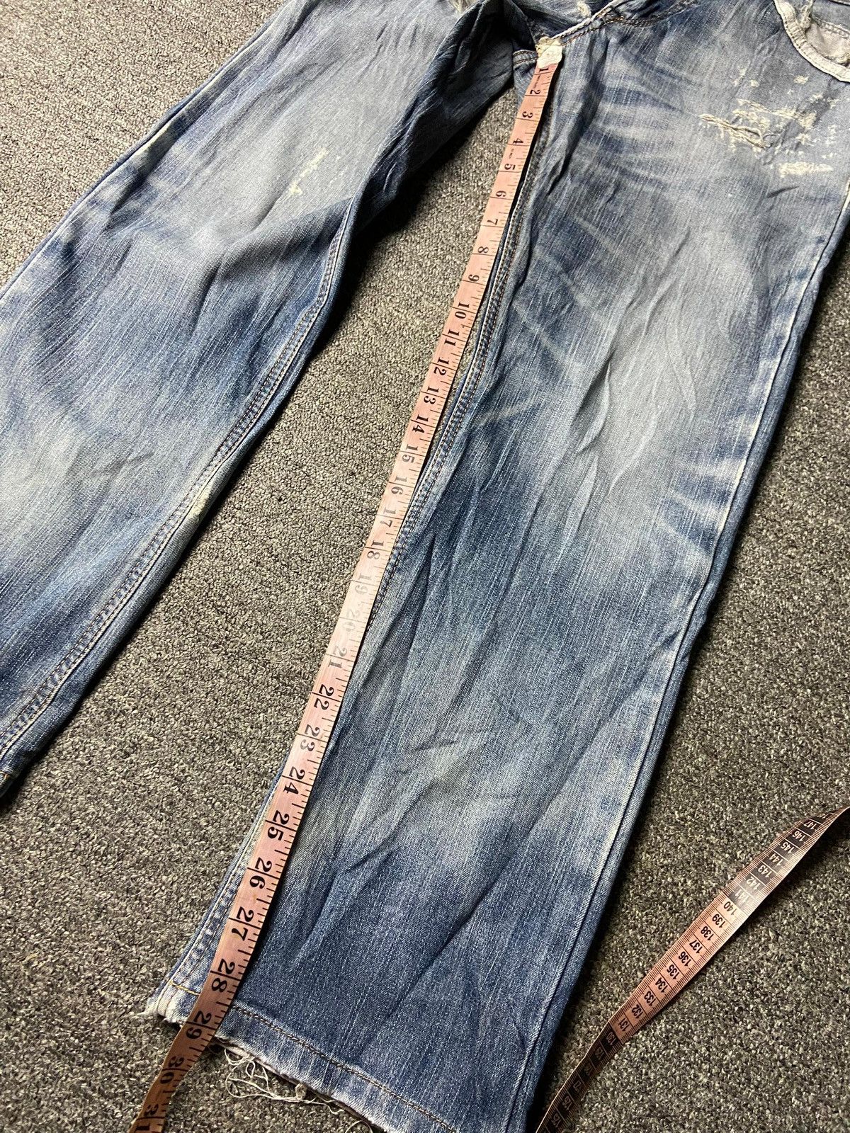 Edwin Edwin Edge Of Blue Distressed Denim Jeans (157) Size US 31 - 9 Thumbnail