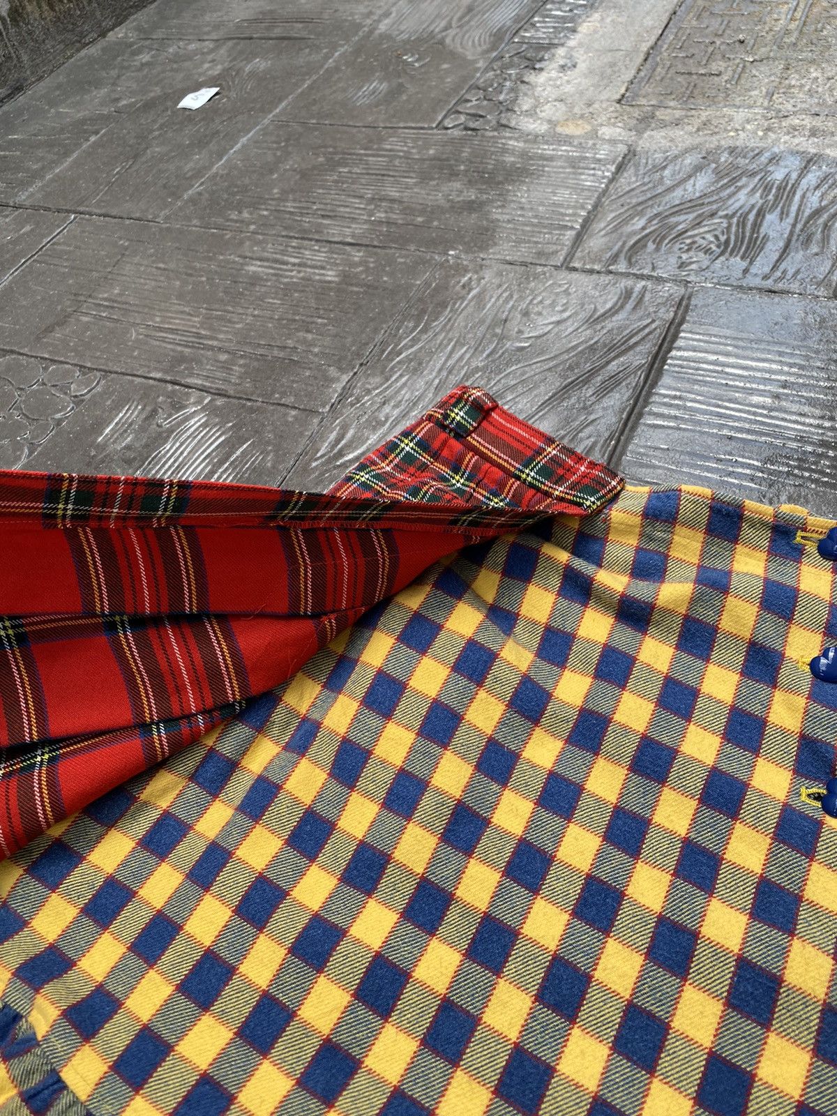 Japanese Brand 🔥RARE🔥 Mezzo Piano Split Yellow/Red Tartan Seditionaries Size 27" / US 4 / IT 40 - 5 Thumbnail