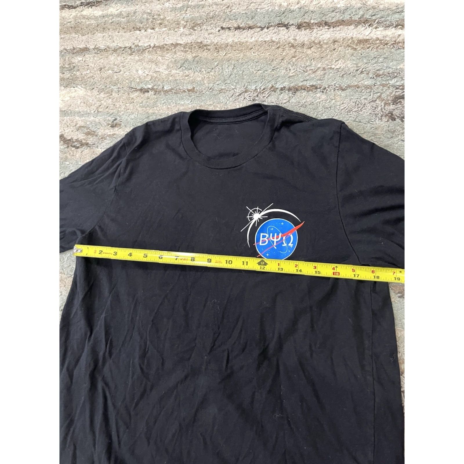 Omega VINTAGE Beta Psi Omega Rush Space Themed Tshirt T-Shirt Graphic Black M/L Mens Womens Boys Girls 2000s Casual Original Rush Age? Size M / US 6-8 / IT 42-44 - 4 Thumbnail