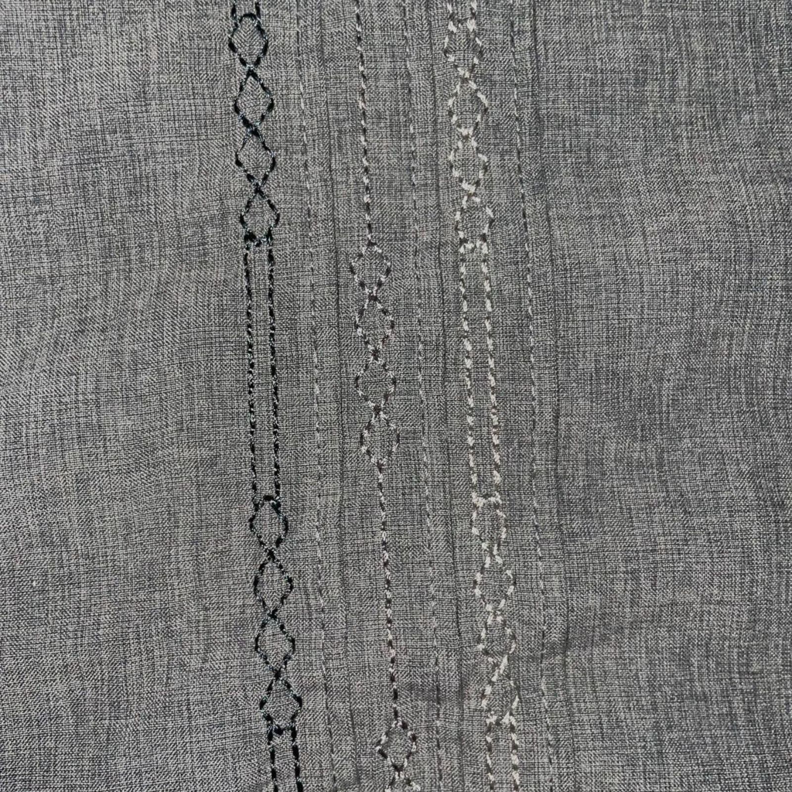 Cubavera Cubavera Men's Geo Embroidered Panel Chambray Shirt Size US L / EU 52-54 / 3 - 8 Thumbnail