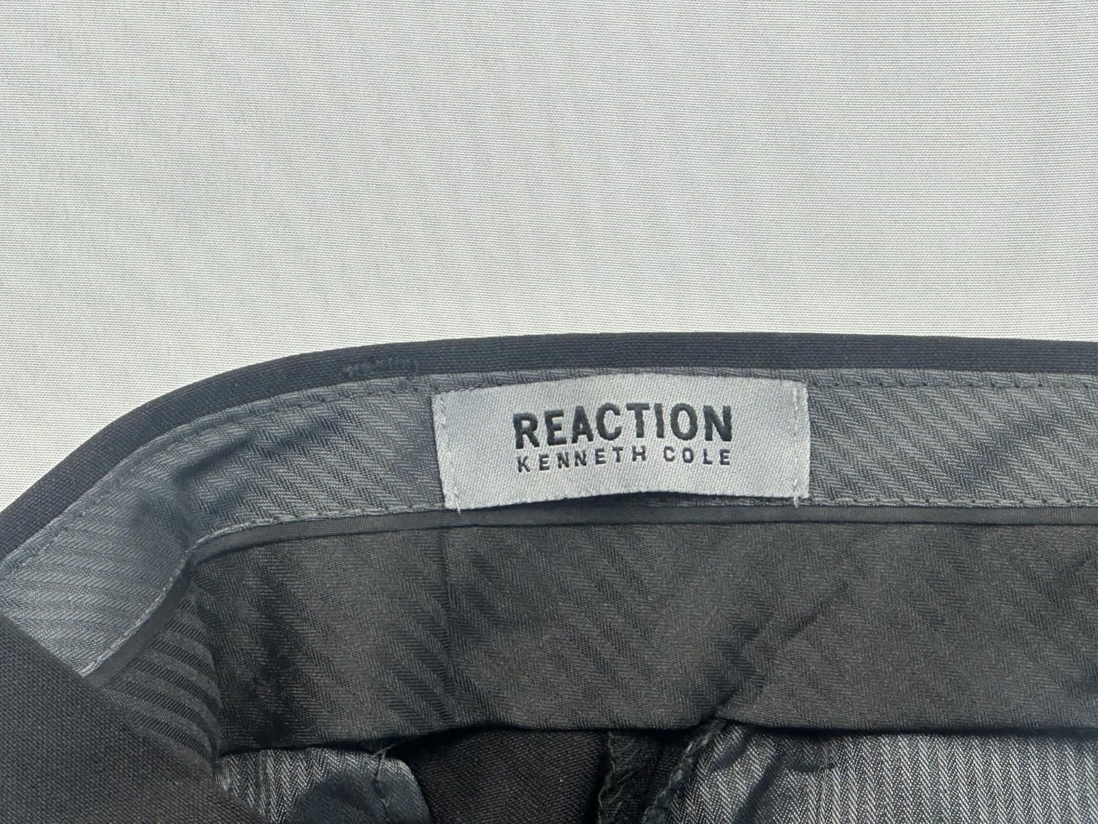 Other Kenneth Cole Reaction Flat Front Dress Pants Black Men 40/30 Size US 40 / EU 56 - 6 Thumbnail