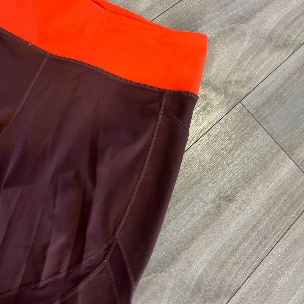 Nike Athleta Brown Athletic Workout Leggings Women Large Bin N-28 Size 30" / US 8 / IT 44 - 4 Thumbnail
