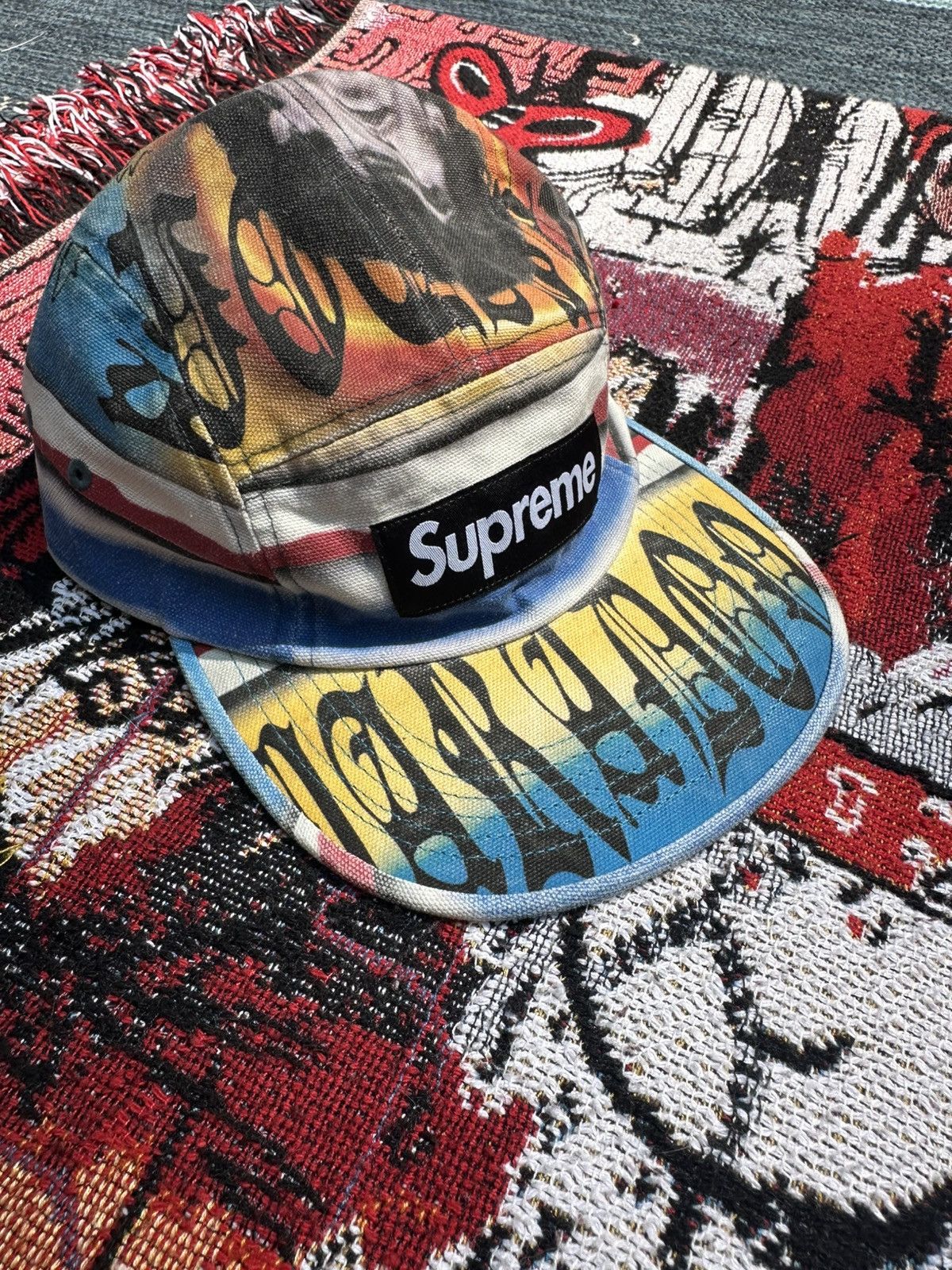 Supreme Reflective Stitch Camp Cap 黒色 Supreme Camp Cap | Grailed