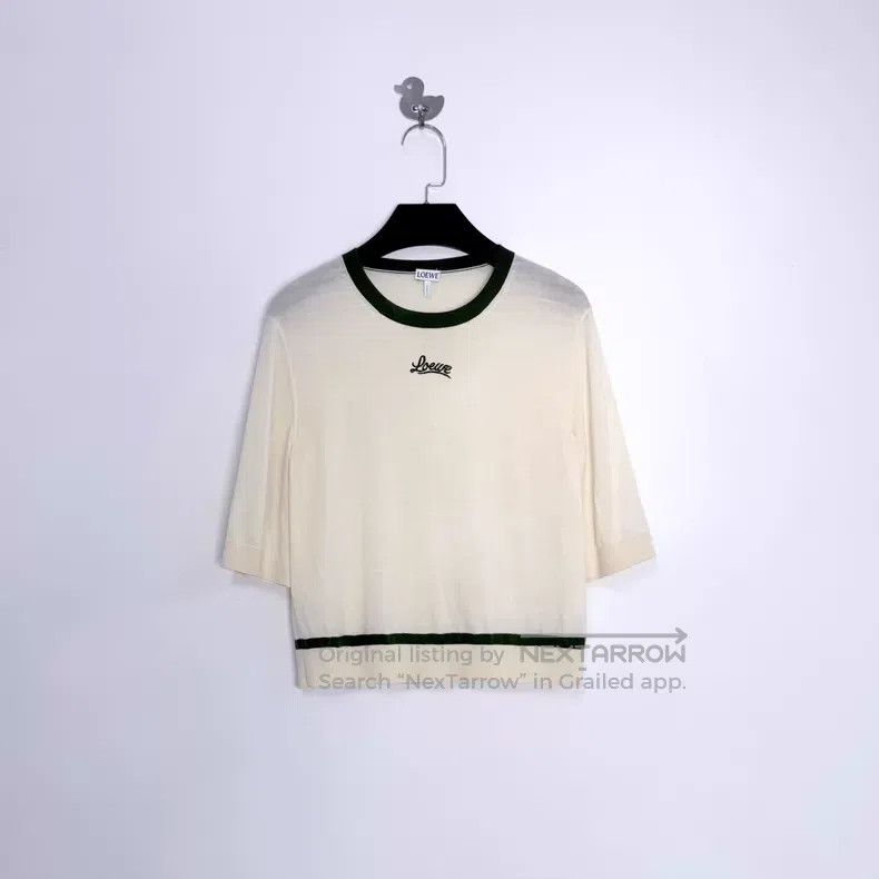 Loewe Loewe Off-White Embroidered Grass Letter Wool Knit Short S Size M / US 6-8 / IT 42-44 - 1 Thumbnail