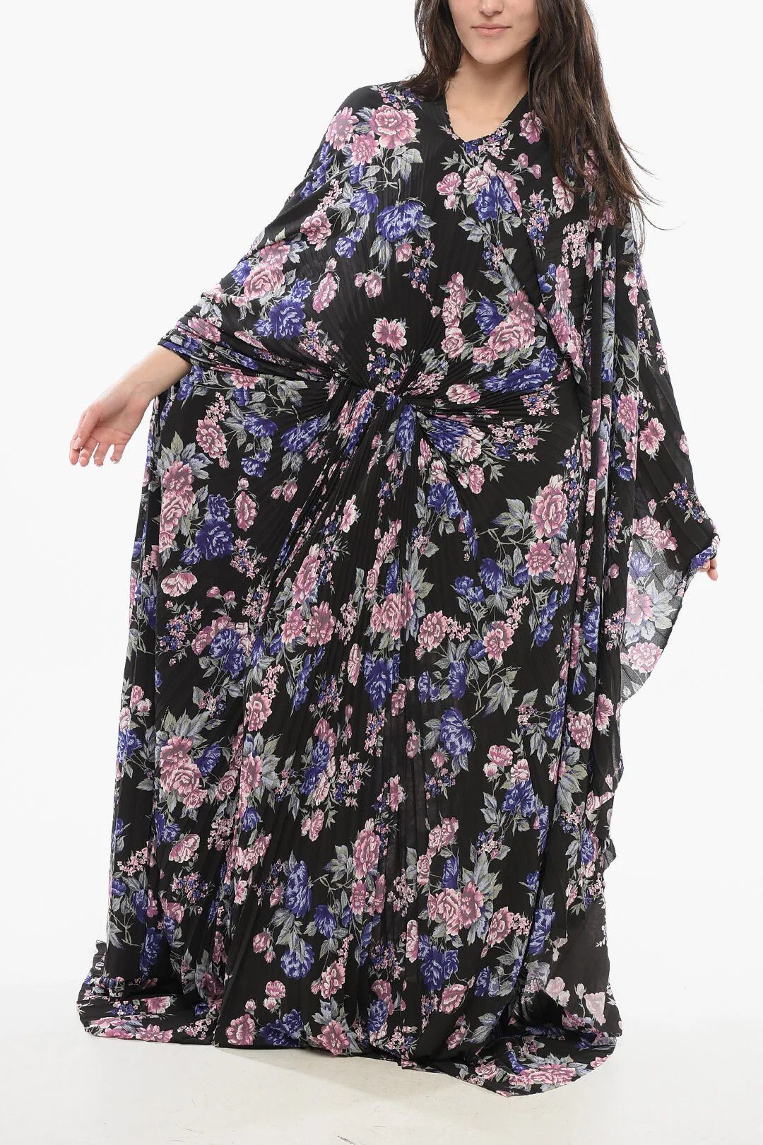 Balenciaga og1mm0326 Maxi Plissé Dress in Multicolor Size M / US 6-8 / IT 42-44 - 1 Thumbnail