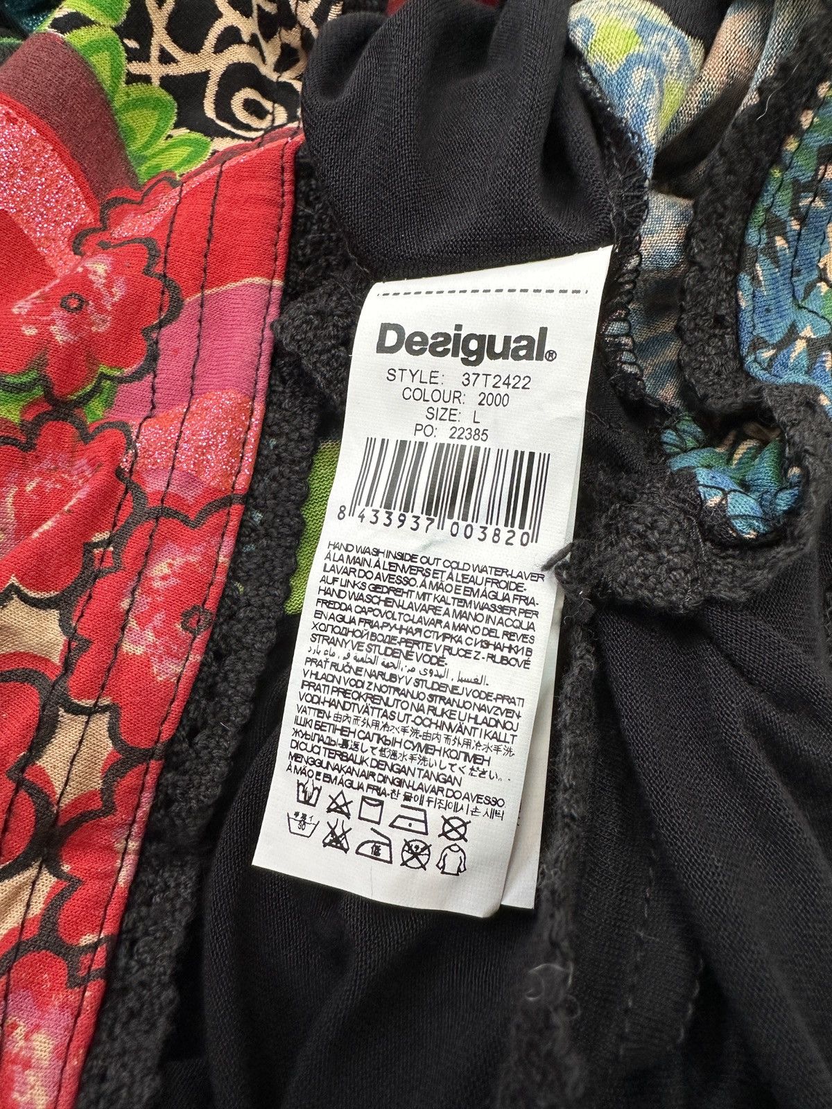 Desigual DESIGUAL Floral Print Long Sleeve Dress 100% Viscose size L Size L / US 10 / IT 46 - 14 Thumbnail