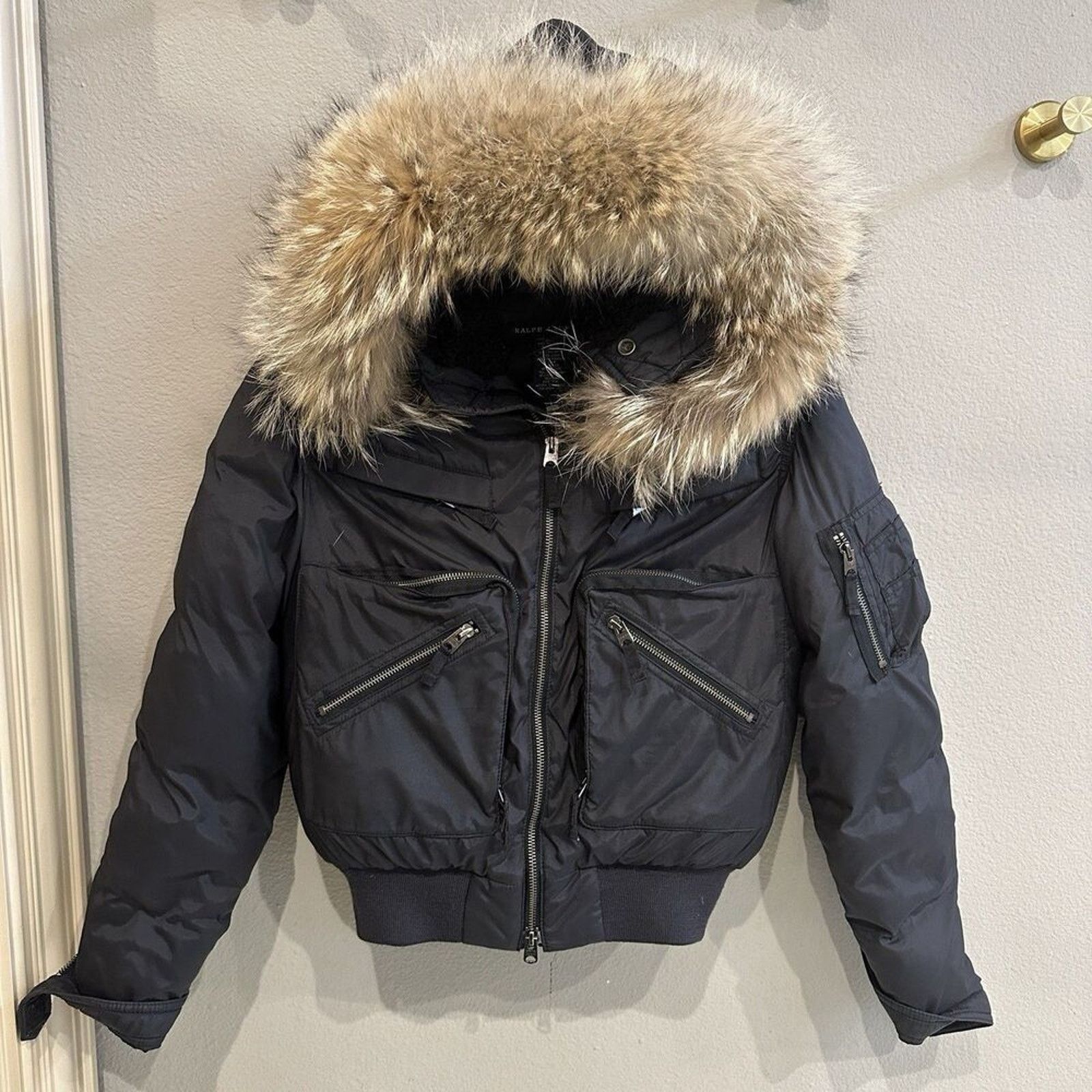 Ralph Lauren RALPH LAUREN | XS | GOOSE DOWN BOMBER Real FUR TRIM HOOD Size XS / US 0-2 / IT 36-38 - 11 Thumbnail