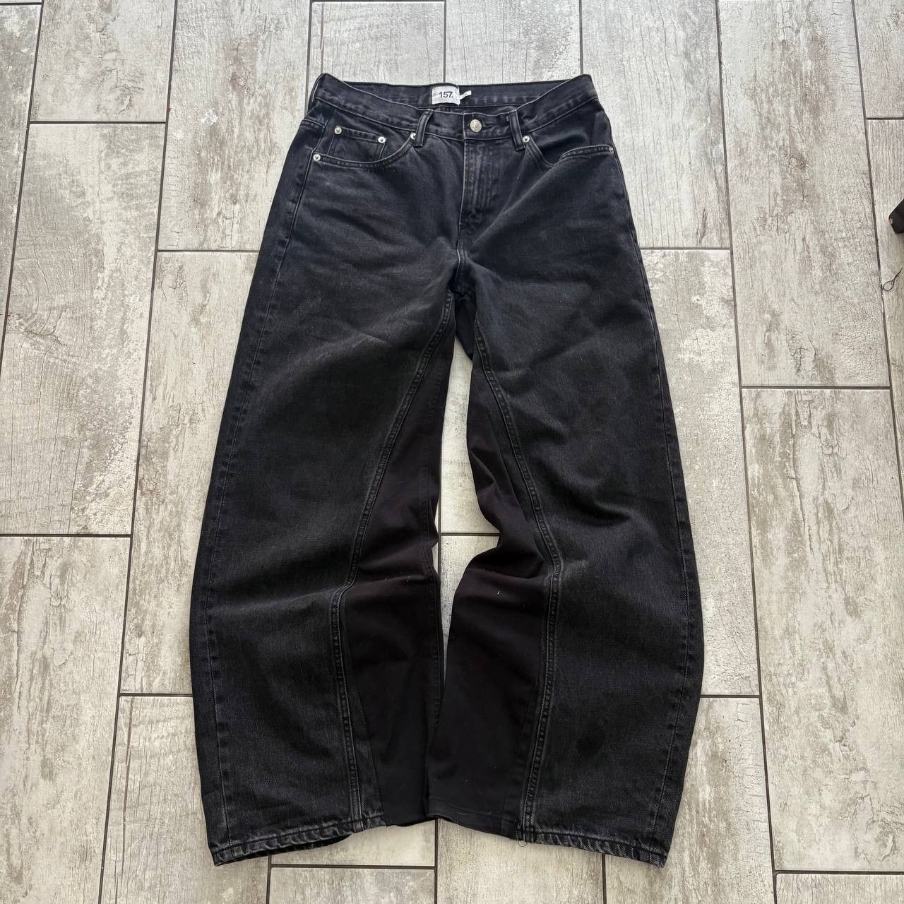 Japanese Brand rare flared black handmade streetwear jeans Size US 34 / EU 50 - 5 Thumbnail