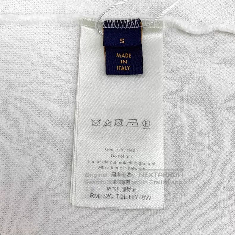 Louis Vuitton Louis Vuitton 23 white logo dark print cotton crewneck sho Size US S / EU 44-46 / 1 - 6 Thumbnail