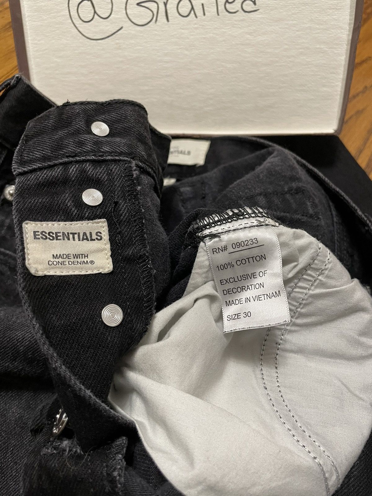 Fear of God 💥 FOG Fear of God Essentials Cone Denim Jeans SZ 30 Black Size US 30 / EU 46 - 11 Thumbnail