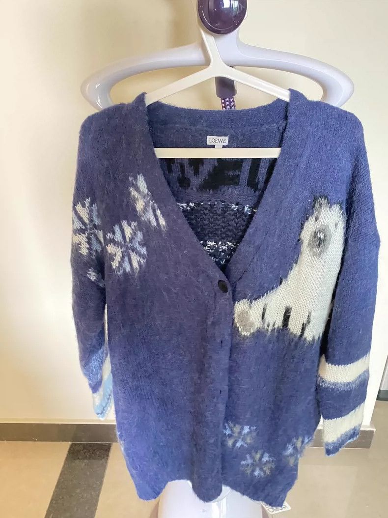 Loewe Loewe Polar Bear Snowflake Cardigan- dmc Size US S / EU 44-46 / 1 - 1 Thumbnail