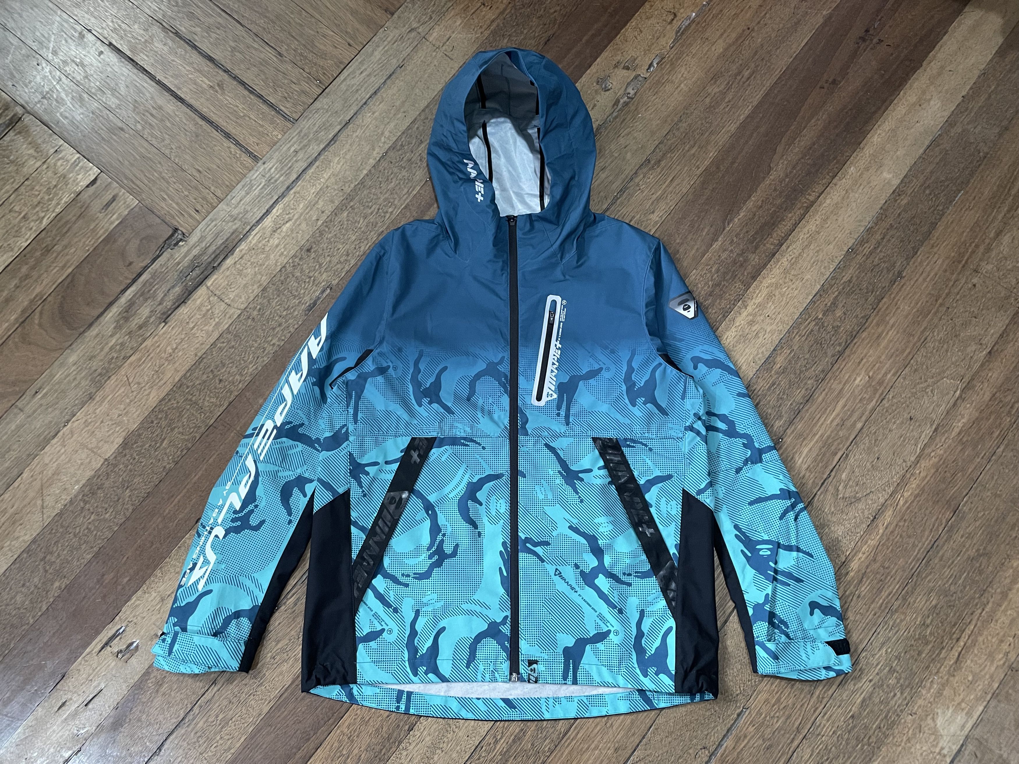 image of Aape+ Parka Waterproof Jacket in Teal, Men's (Size Medium)