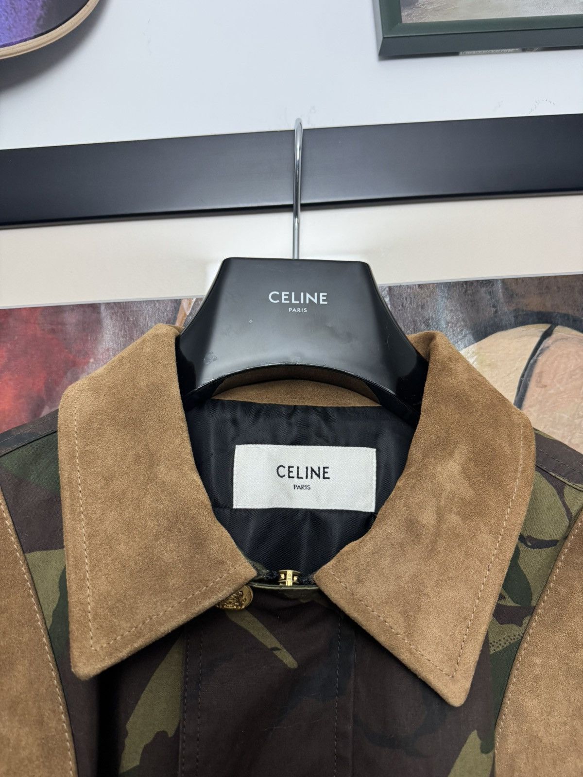 Celine Celine Hunting Camo Parka Hedi Slimane Suede Brown Gold Size US M / EU 48-50 / 2 - 6 Thumbnail