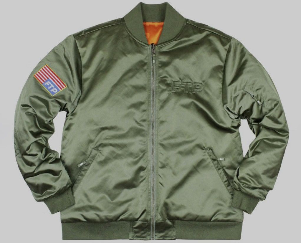 Fuck The Population FTP reversible bomber jacket Olive Size US L / EU 52-54 / 3 - 1 Thumbnail