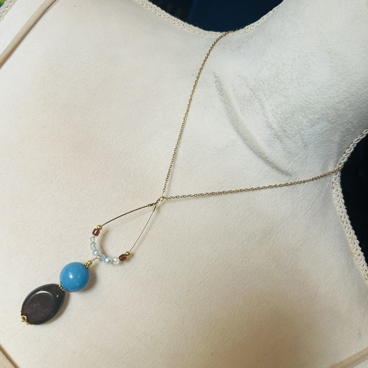 Handmade Handcrafted vintage bead changeable charm pendant necklace Size ONE SIZE - 2 Thumbnail