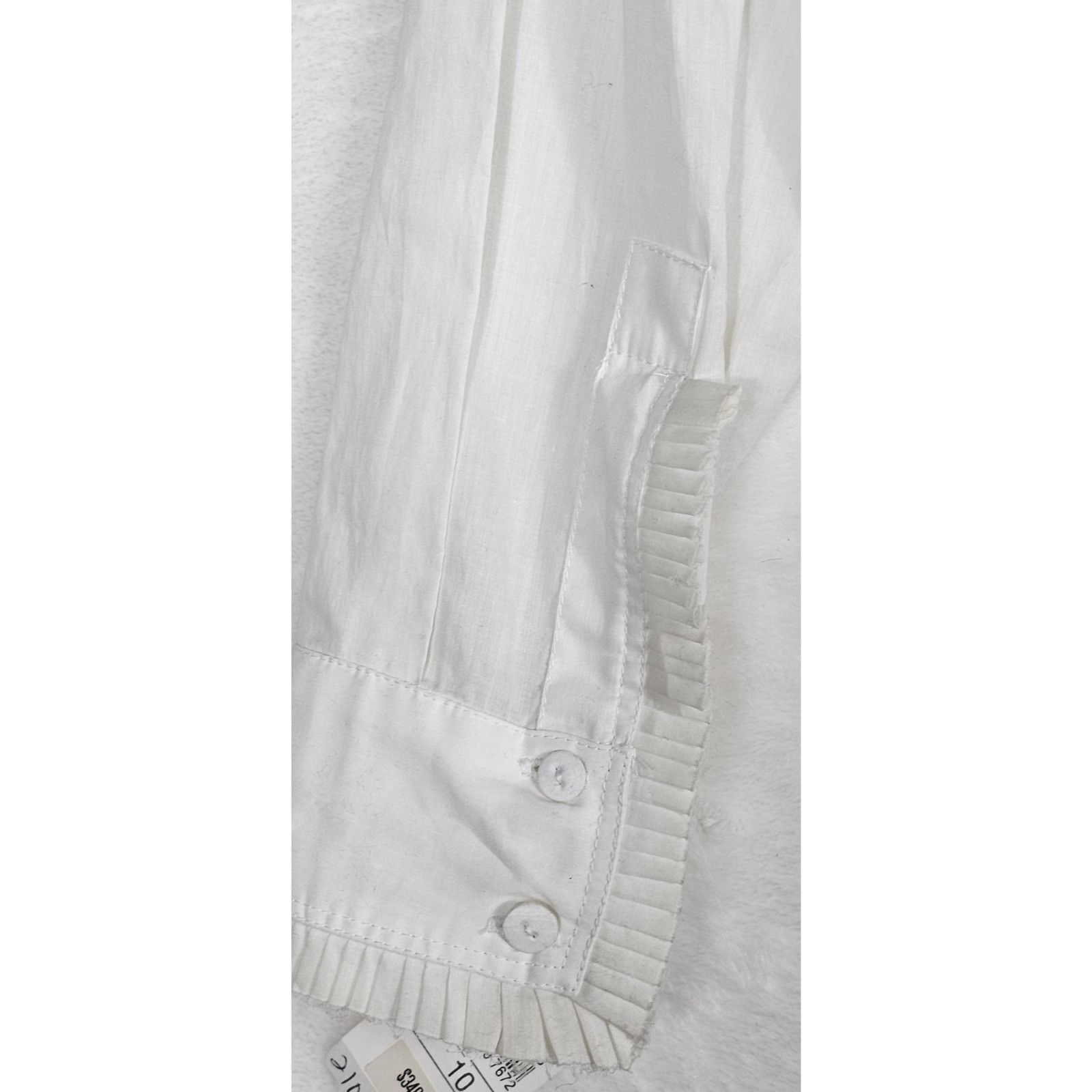 Givenchy Givenchy White Cotton Ruffled Blouse Women's Size 42 NWT Size M / US 6-8 / IT 42-44 - 9 Thumbnail