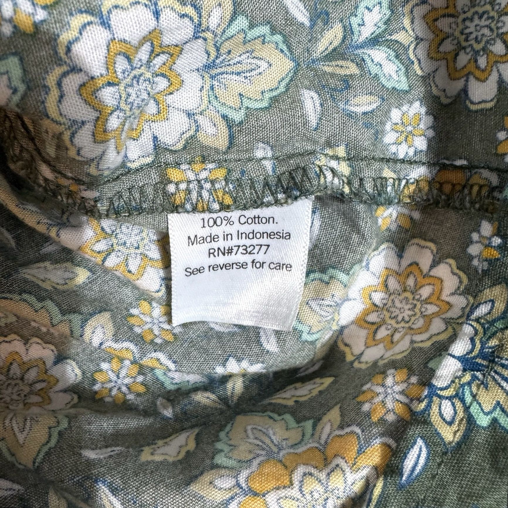 Vintage VINTAGE Boho Top Womens XL Lagenlook Cottagecore Floral Peasant Flowy Romantic Paisley Shirt Women XL Green 100% Cotton Size XL / US 12-14 / IT 48-50 - 6 Thumbnail