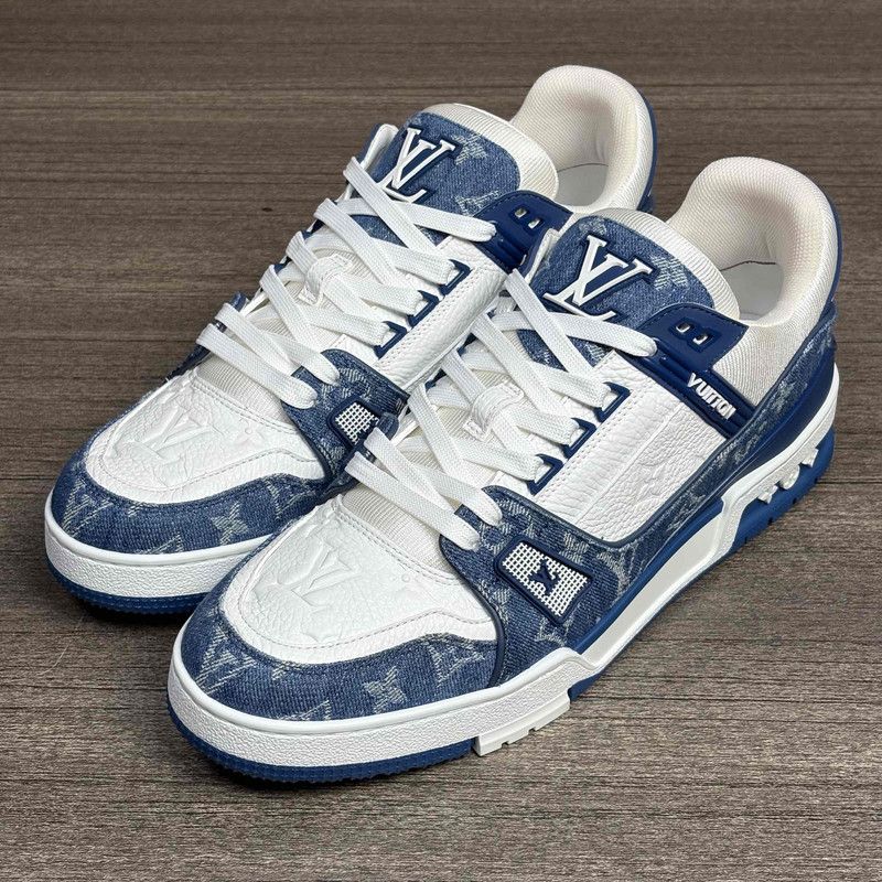 Louis Vuitton Louis Vuitton Denim Casual Low-Top Sneakers 0079 Size US 9.5 / EU 42-43 - 1 Thumbnail