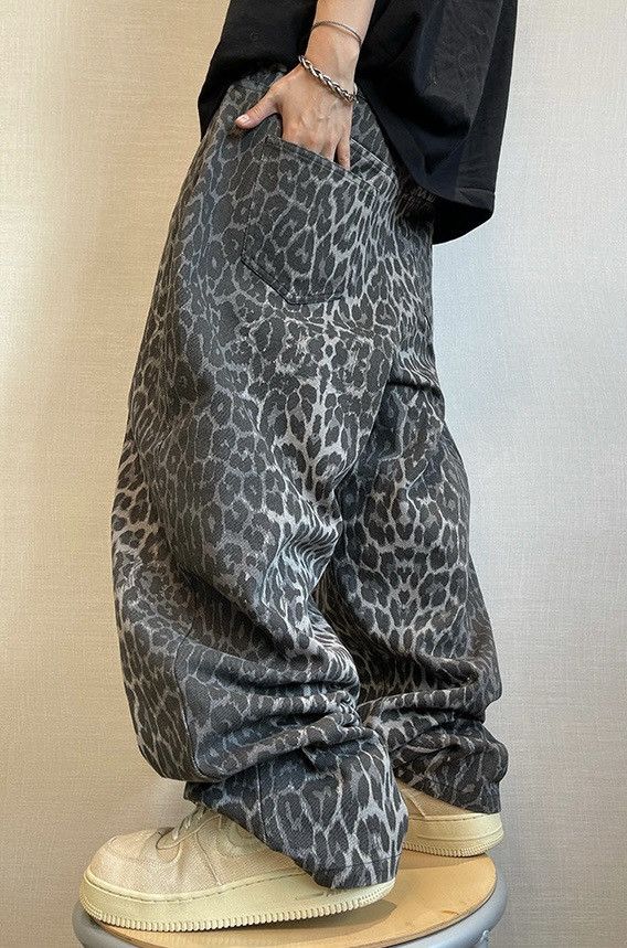 Japanese Brand × Vintage Y2K retro fashion leopard scimitar baggy pants Size US 32 / EU 48 - 2 Thumbnail