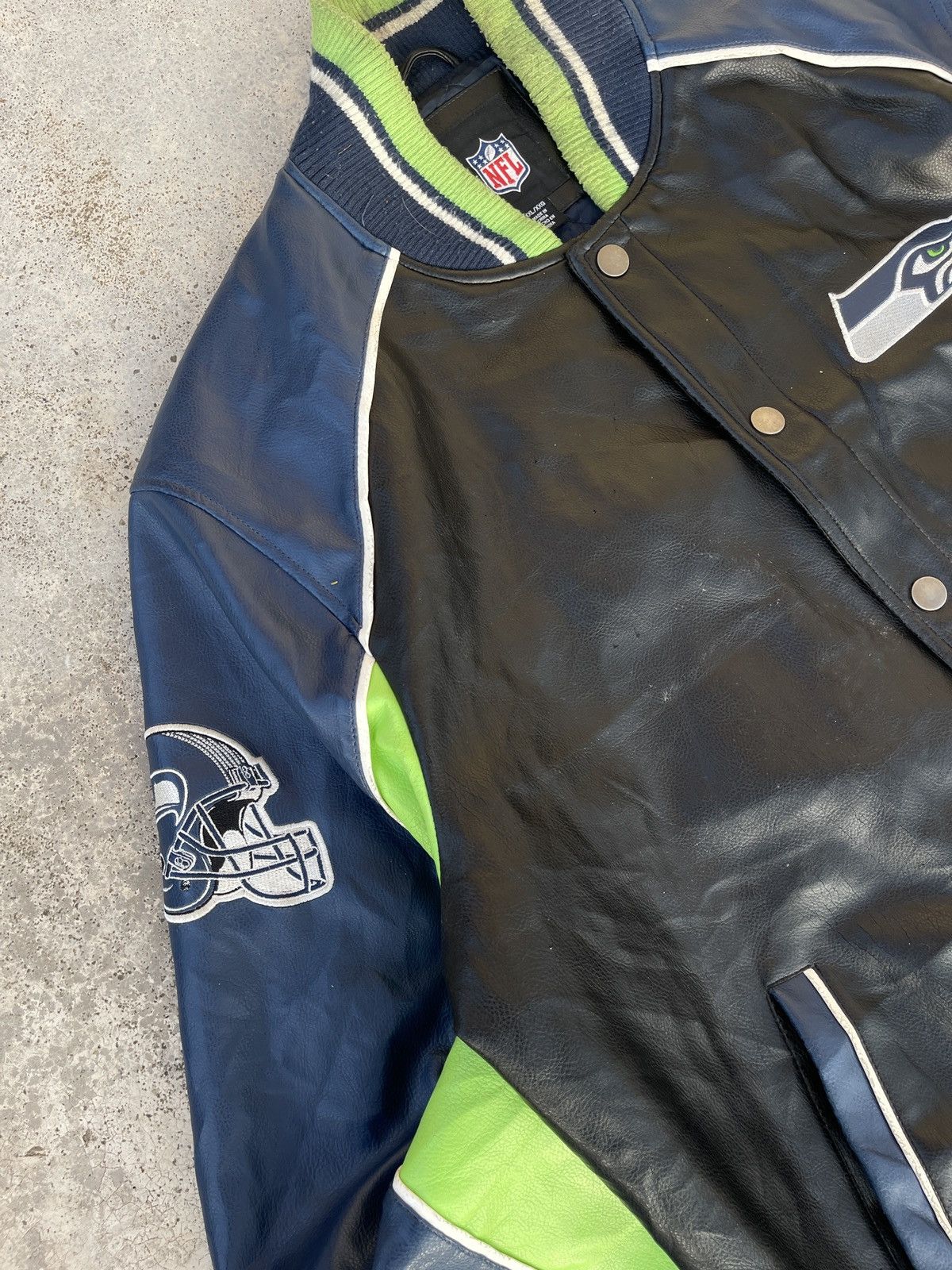 NFL Seattle Seahawks NFL Leather Man Varsity Jacket Size US XXL / EU 58 / 5 - 7 Thumbnail