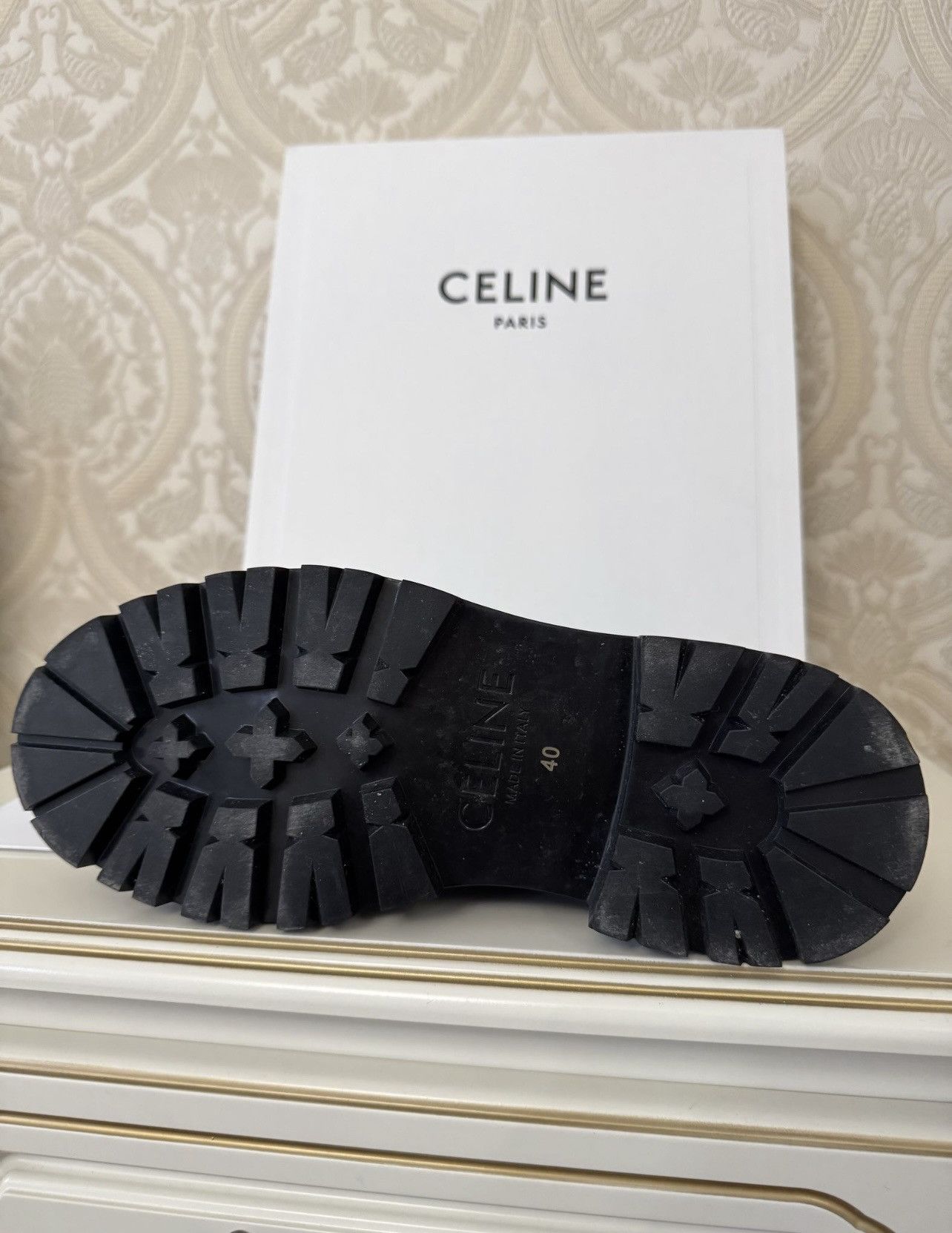 Celine SS 22 Celine Bulky Lace Up Leather Boots Size US 7.5 / EU 40-41 - 3 Thumbnail