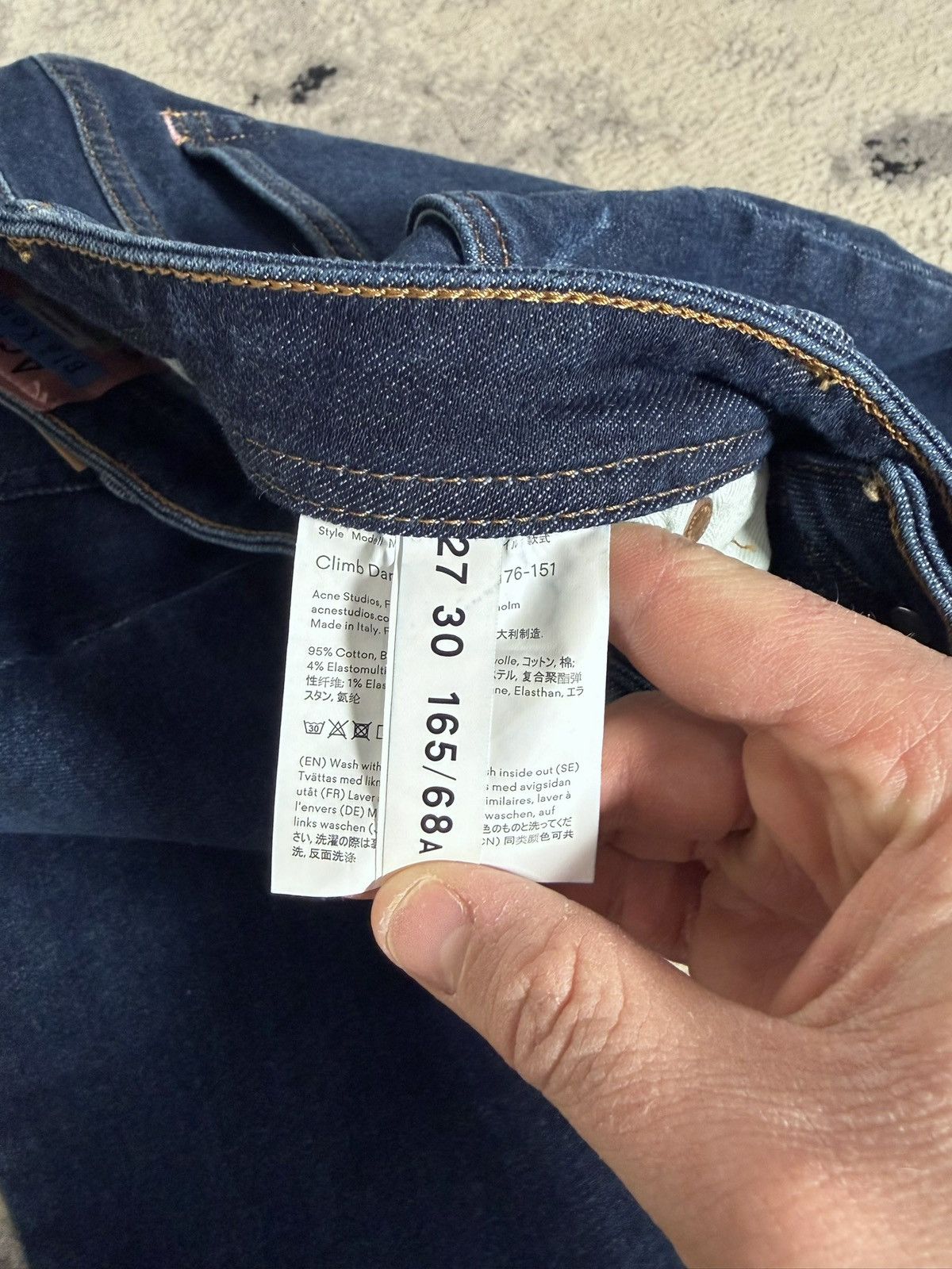 Acne Studios Acne Studios Bla Konst Floragatan 13 Climb Dark Blue Jeans Size 27" / US 4 / IT 40 - 7 Thumbnail