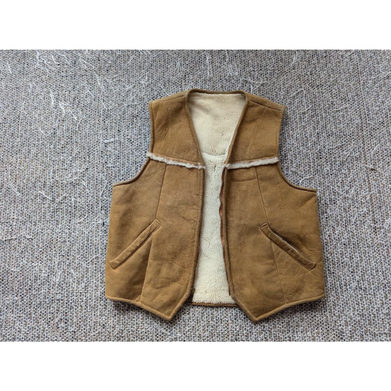 Eddie Bauer VINTAGE Eddie Bauer Vest Men M 40 Brown Sheepskin Leather Western Shearling Wool Lining Chest 40in Measurements 1960s Size US M / EU 48-50 / 2 - 5 Thumbnail